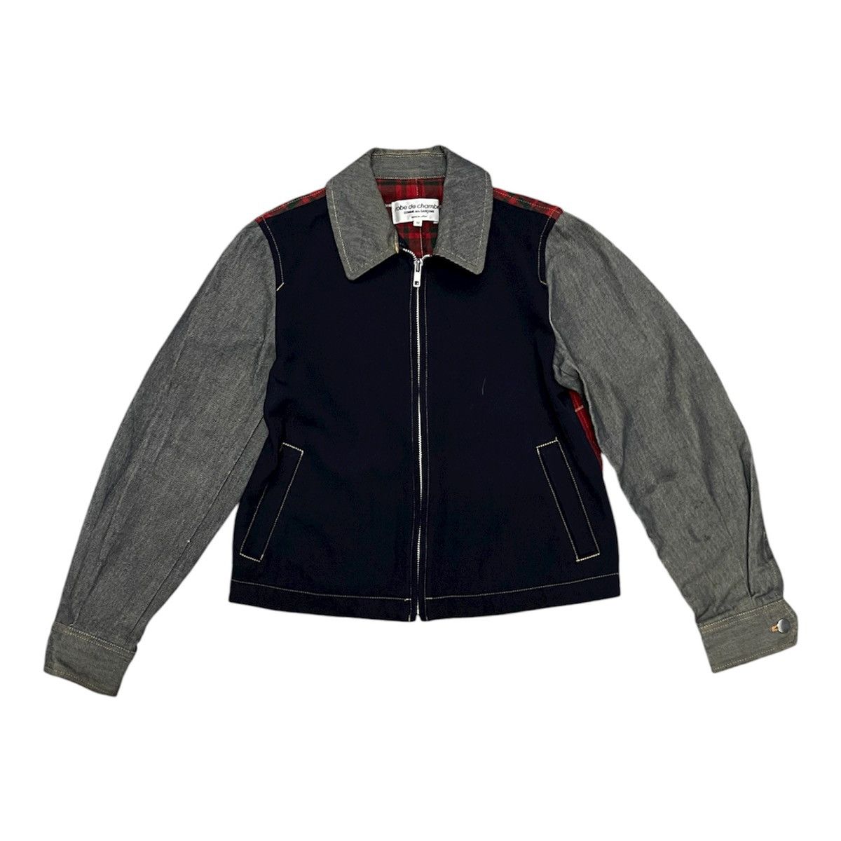 Comme des Garcons A/W 1999 COMME DES GARCONS TARTAN DENIM JACKET Size M / US 6-8 / IT 42-44 - 1 Thumbnail