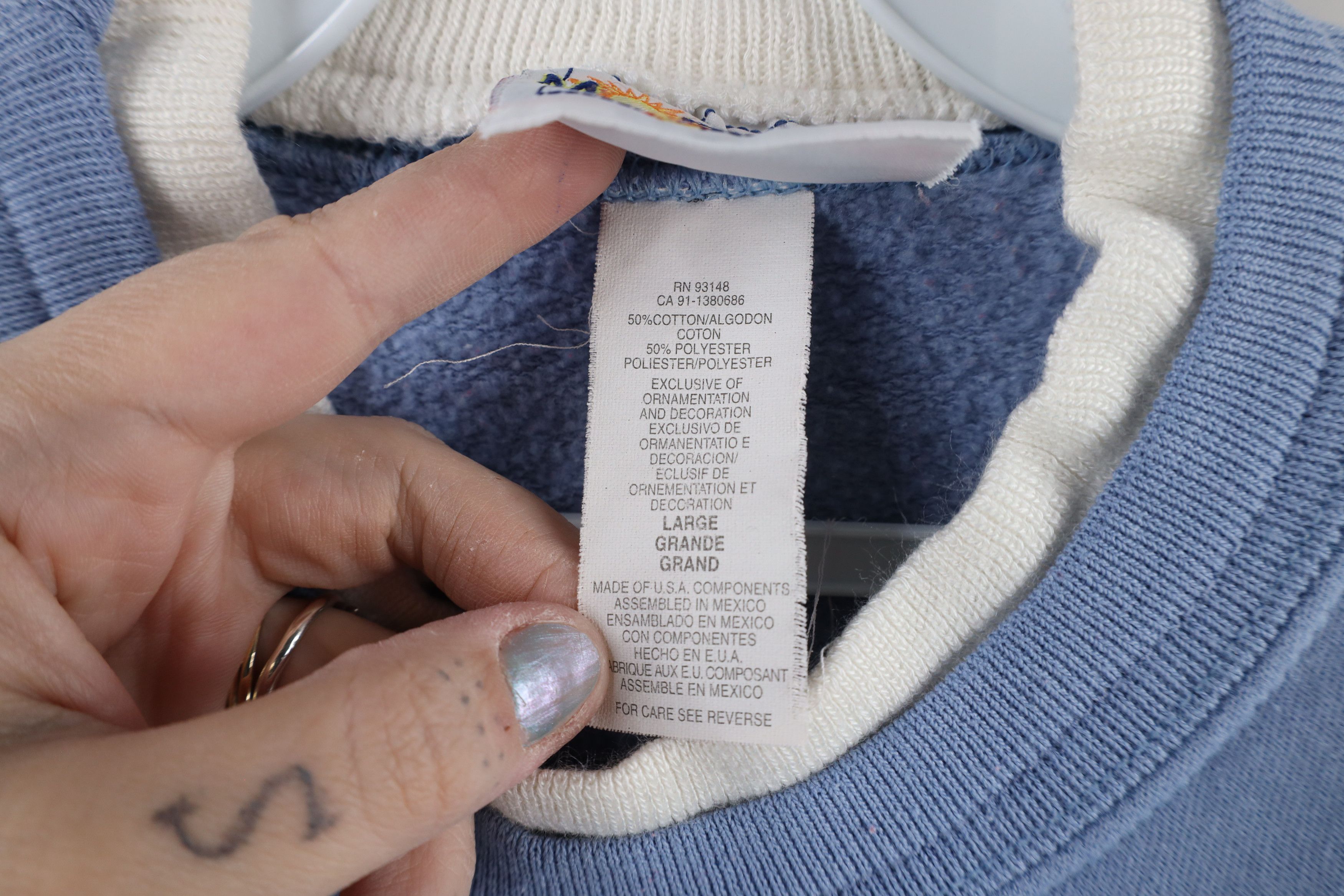 Vintage Vintage 90s Country Primitive Snow Stream Birds Sweatshirt Size L / US 10 / IT 46 - 8 Thumbnail