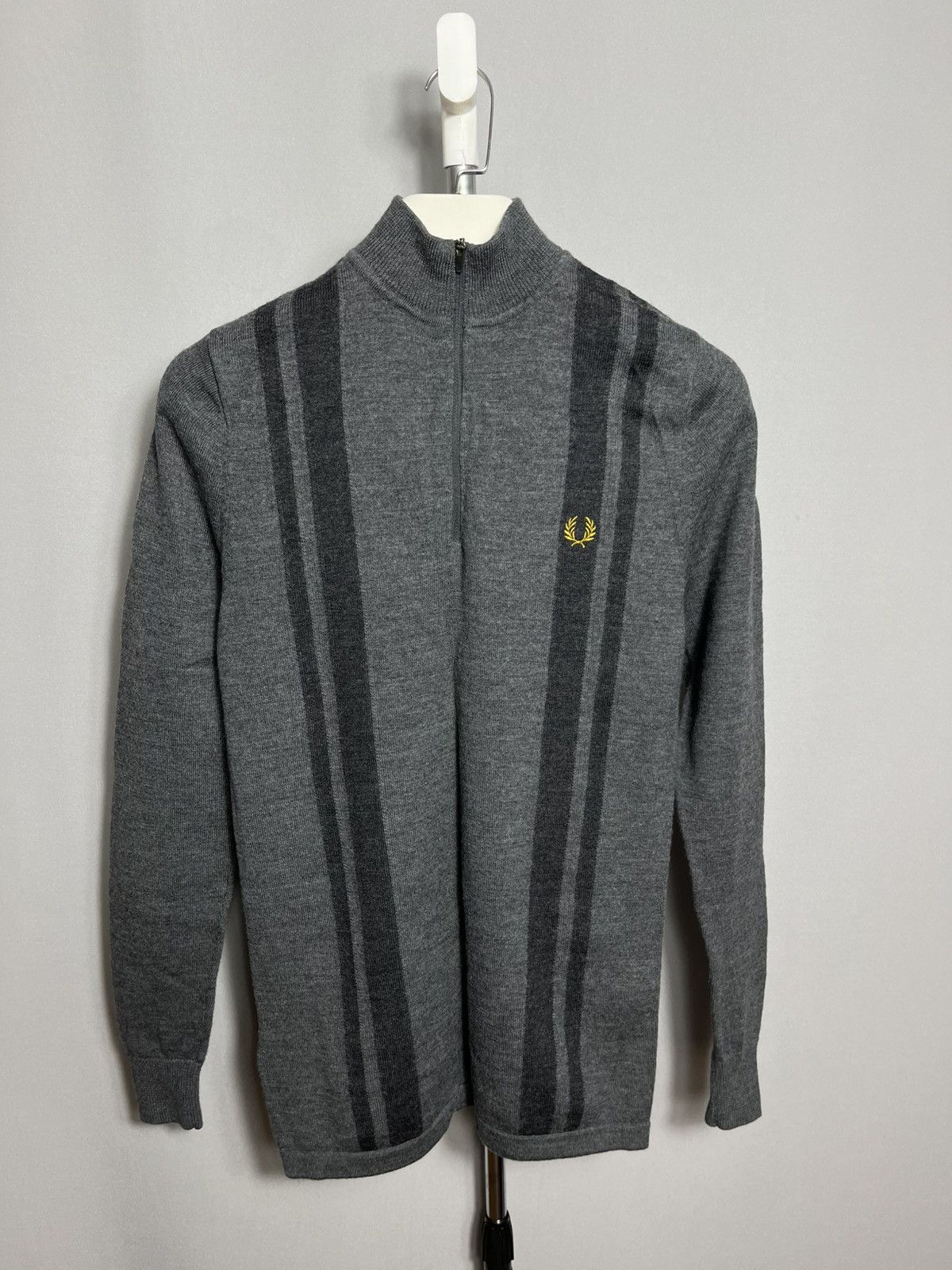 Fred Perry × Sports Specialties Fred Perry Bradley Wiggins cycling knit wool sweater 1/4 zip Size US XS / EU 42 / 0 - 1 Thumbnail