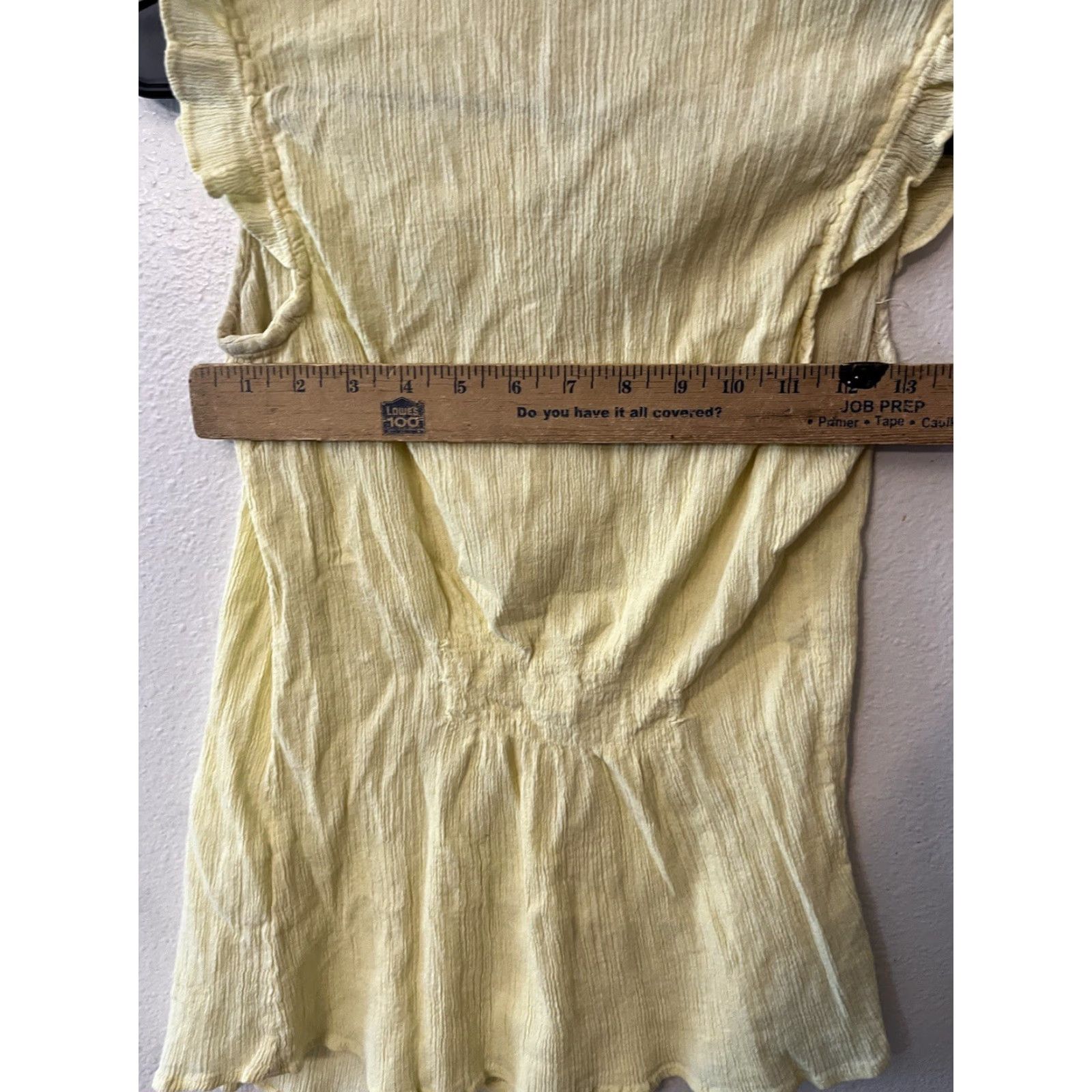 Gloria Vanderbilt VINTAGE Gloria Vanderbilt Women's Tank Top Small Yellow Sleeveless Linen V-Neck 80s Casual Office Size S / US 4 / IT 40 - 6 Thumbnail