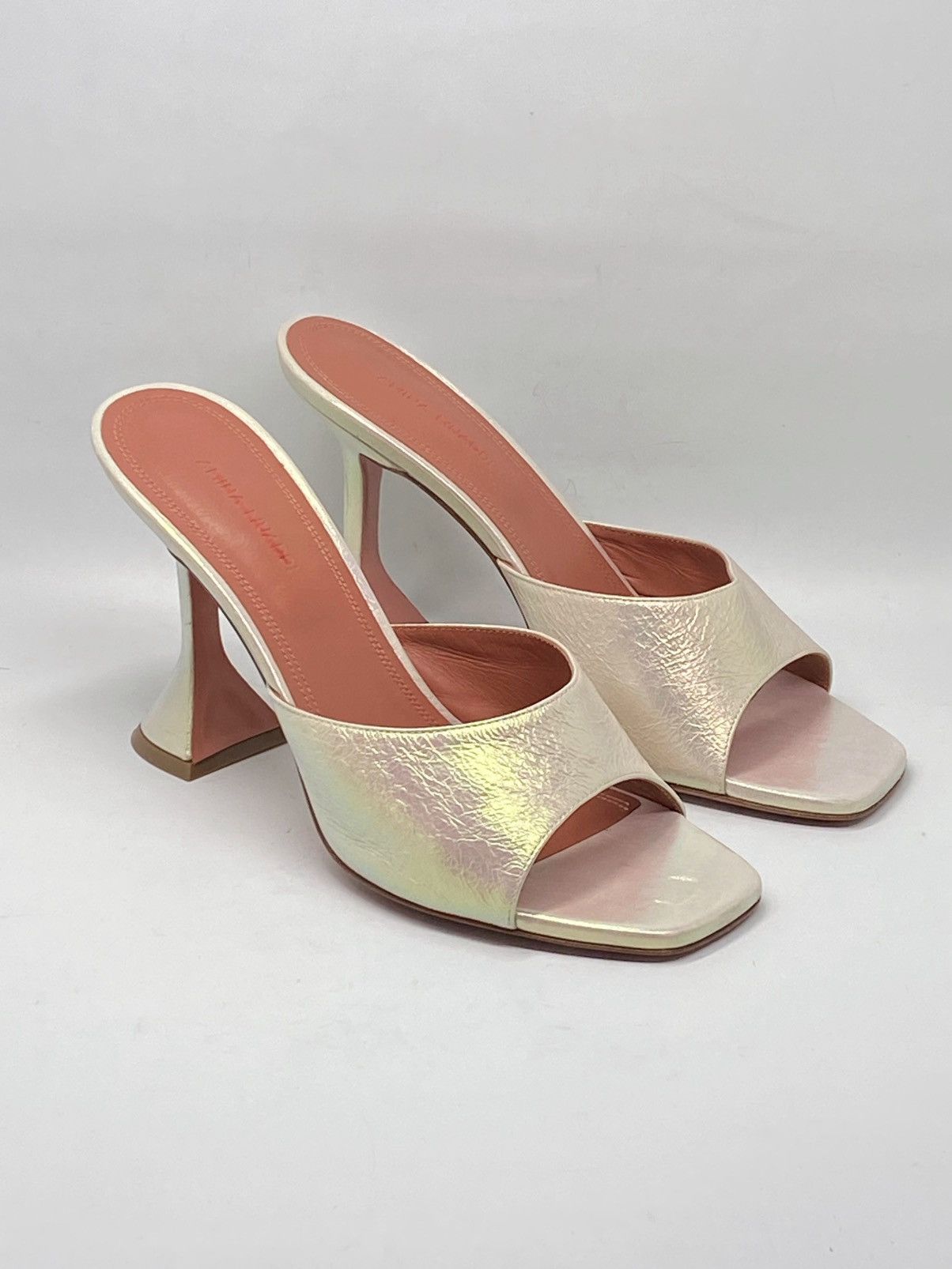 Amina Muaddi Amina Muaddi Lupita Holographic Leather Mule size 39 Size US 9 / IT 39 - 1 Thumbnail
