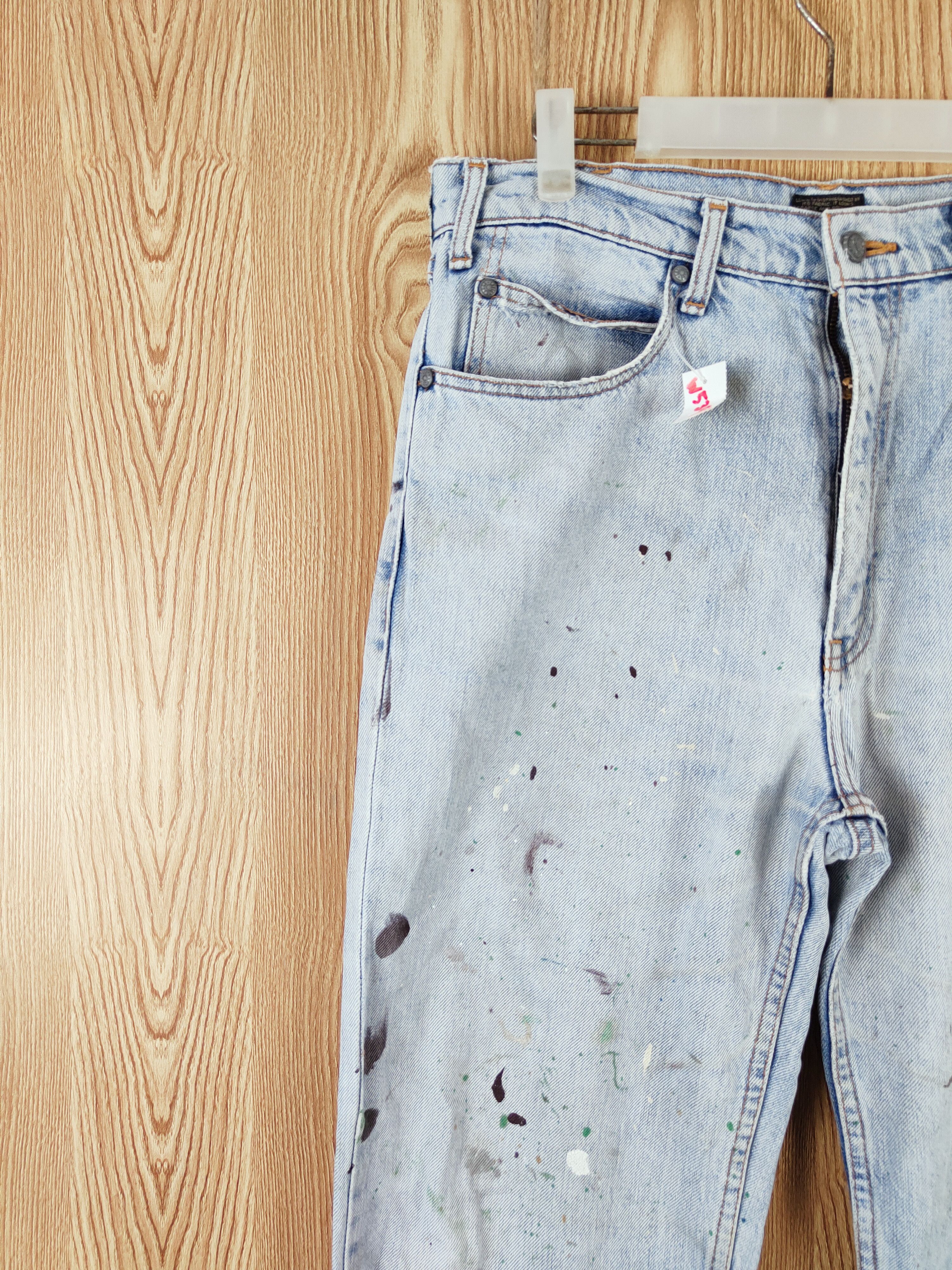 Levi's Levi's painter vintage Blue Distressed Ripped Jeans #W539 Size US 33 - 3 Thumbnail