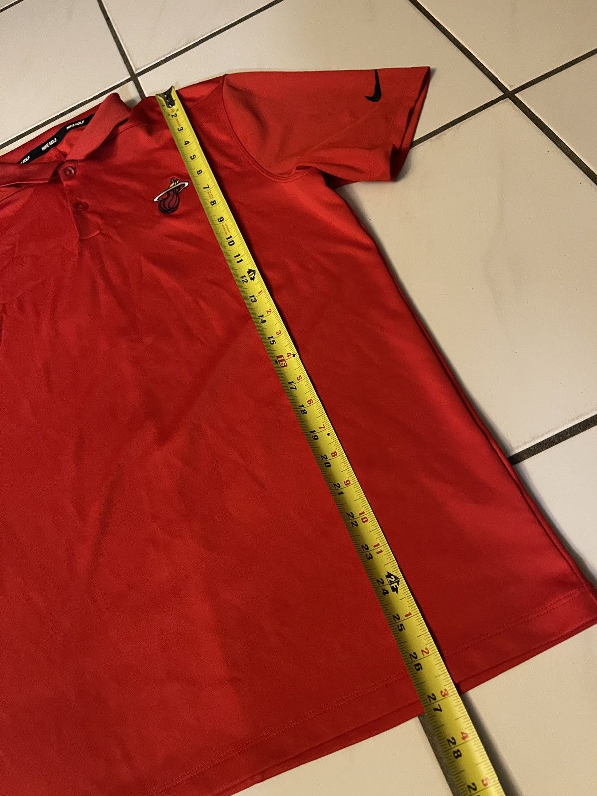 Nike Nike Golf Polo Men Medium Red Dri-Fit Miami Heat Logo Size US M / EU 48-50 / 2 - 4 Thumbnail
