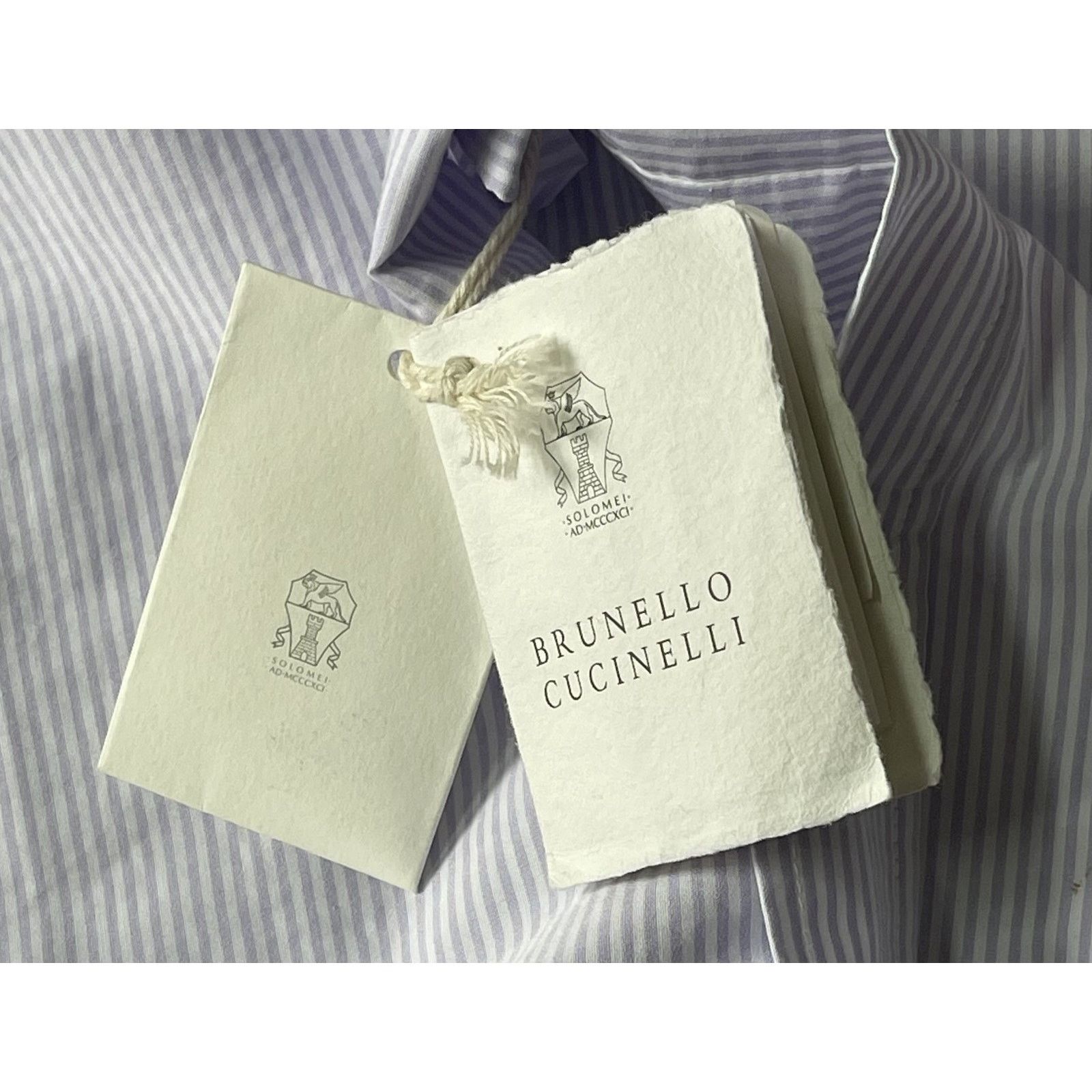 Brunello Cucinelli $950 NWT Brunello Cucinelli Blue Stripe Dress Shirt XXXL Size US XXL / EU 58 / 5 - 5 Thumbnail