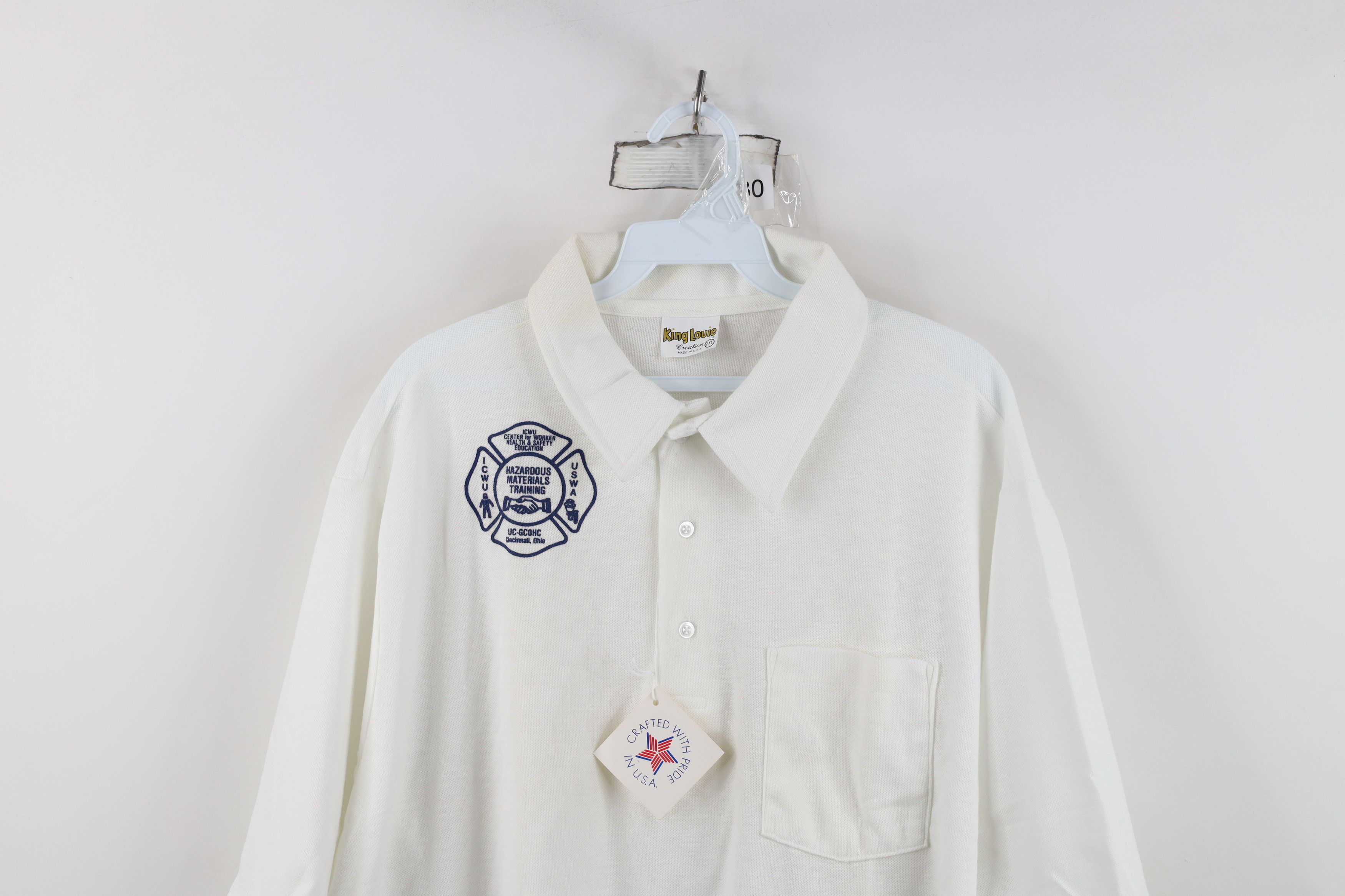 Vintage Deadstock Vintage 70s 80s Union Collared Polo Shirt USA Size US XXL / EU 58 / 5 - 2 Thumbnail