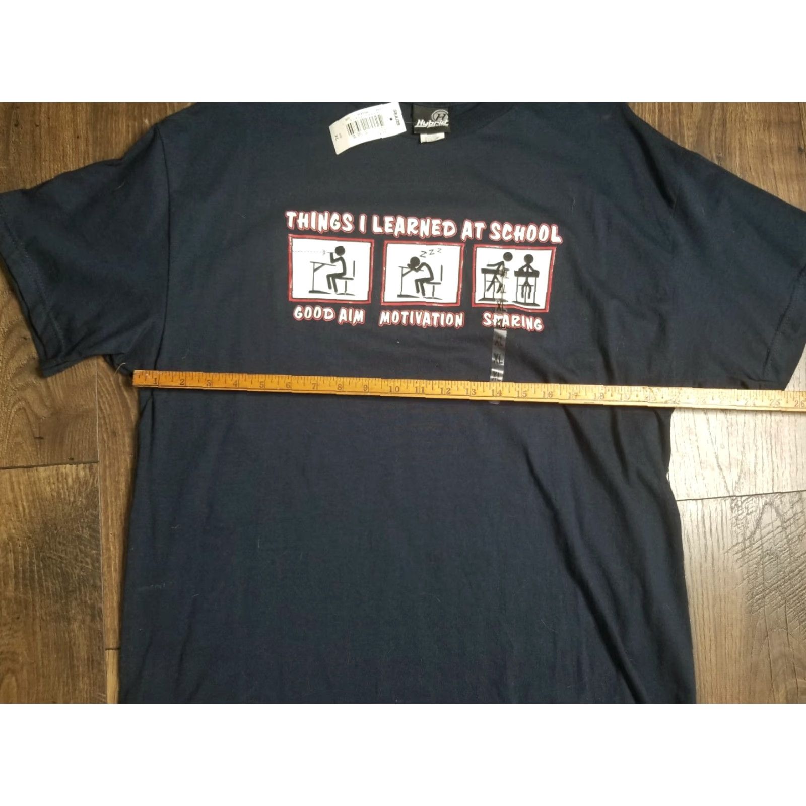 Etro Hybrid Tees T-Shirt Adult XL Black What I Learned at School Funny Mens Size US XL / EU 56 / 4 - 3 Thumbnail