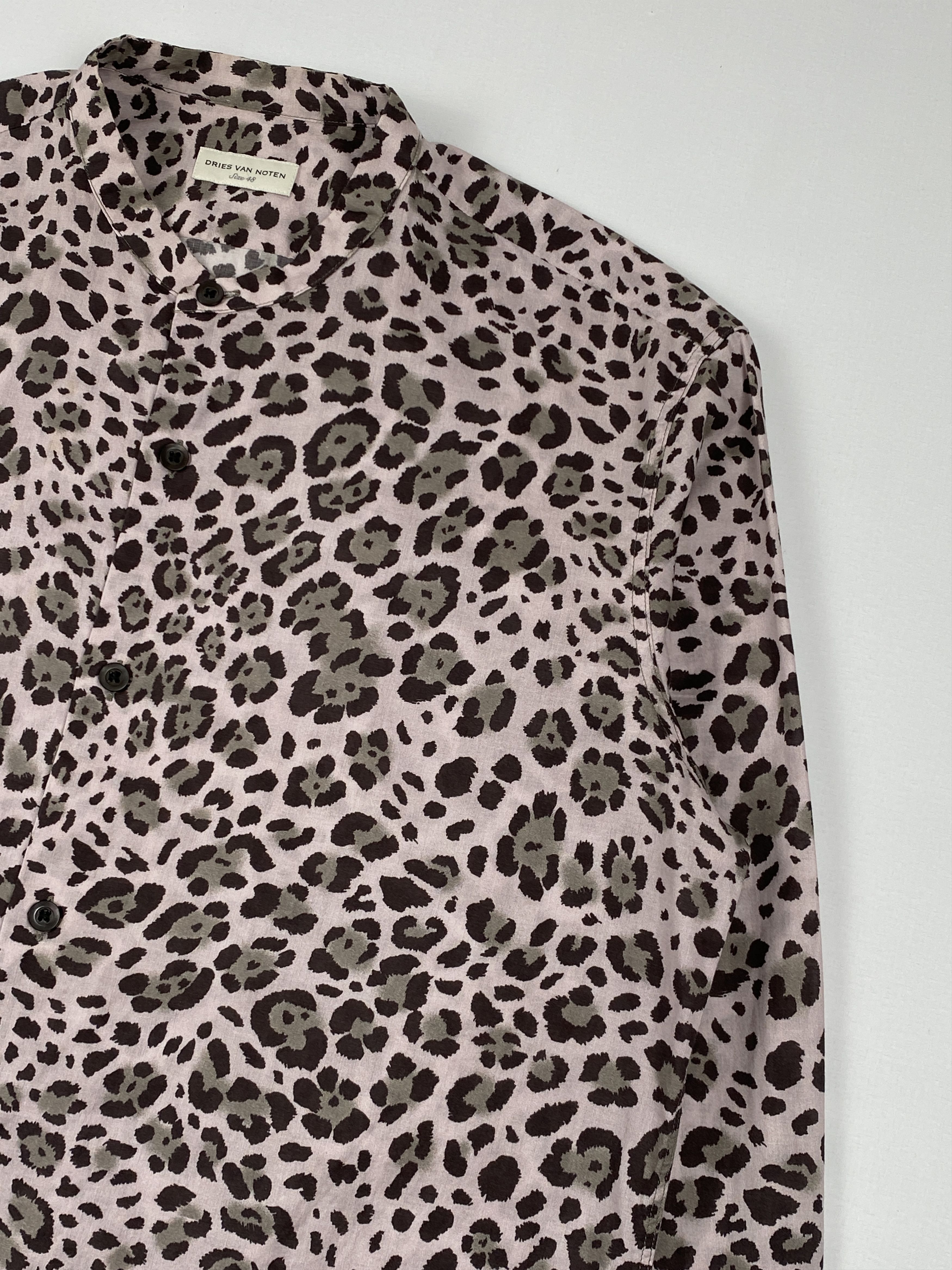 Dries Van Noten Leopard Print Long Sleeve Polo Size US M / EU 48-50 / 2 - 5 Thumbnail