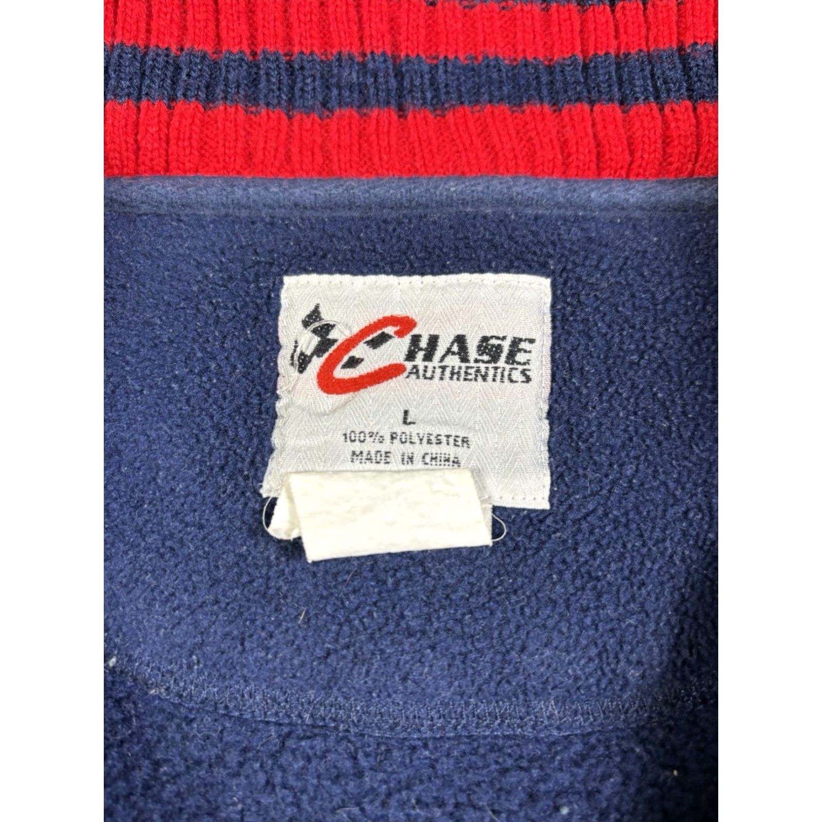 Chase Authentics VINTAGE 90s Jeff Gordon Q-Zip Fleece Pullover Sweatshirt Men L Blue Embroidered Logo Graphic Print Chase Authentics Team Racing Cars Sports 90s Mens Size US L / EU 52-54 / 3 - 6 Thumbnail