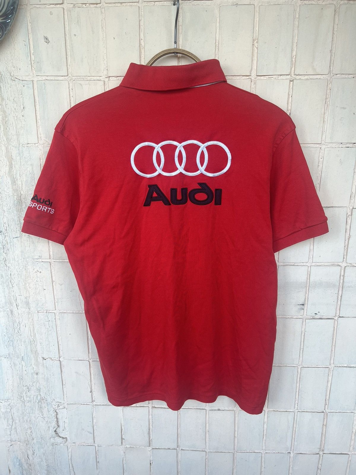 Audi Vintage Audi racing polo shirt big logo Size US S / EU 44-46 / 1 - 12 Thumbnail