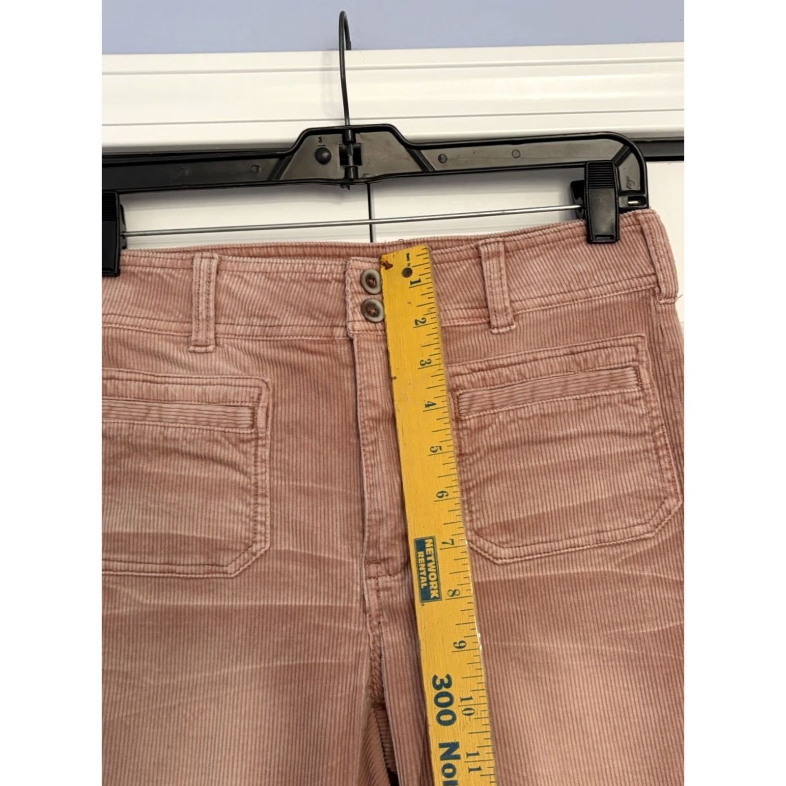 Anthropologie VINTAGE Anthropologie Pilcro High Rise Trouser Bootcut Corduroy Pants Pink sz 25 Size 42" / US 20 - 5 Thumbnail