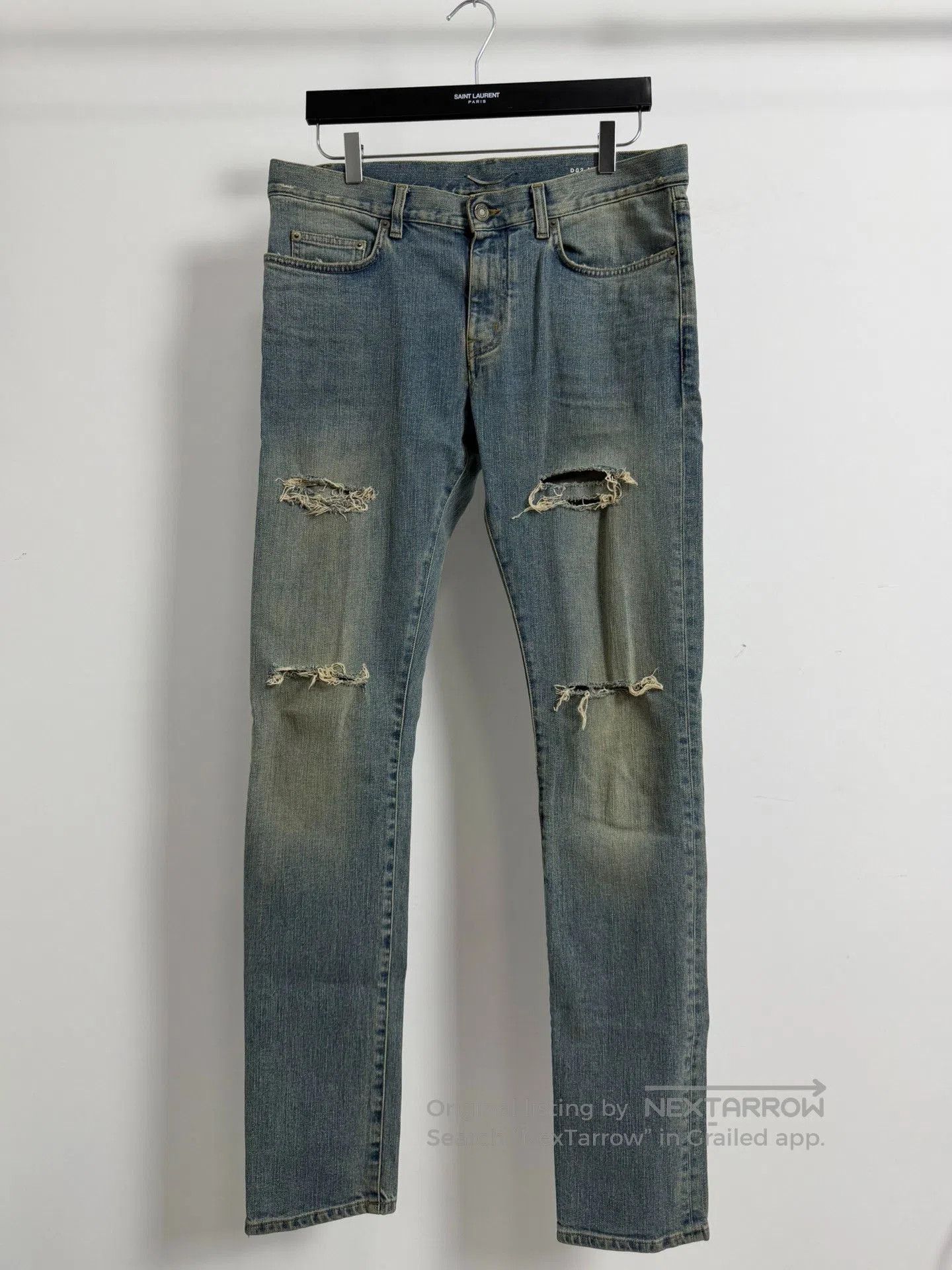 Saint Laurent Paris Saint Laurent Distressed Blue Jeans. Size US 32 / EU 48 - 1 Thumbnail