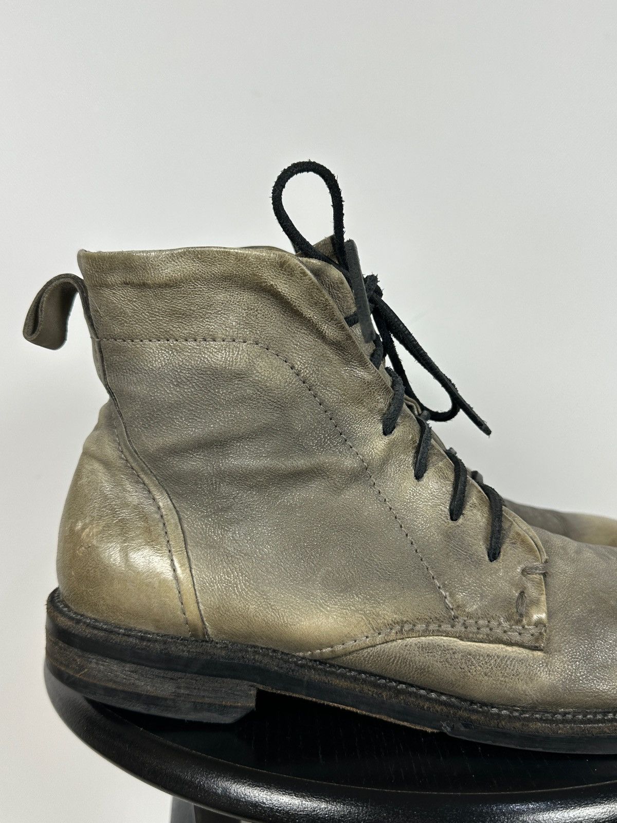 A.S.98 A.S.98 Distressed Leather Lace Up Ankle Boots Guidi Style Size US 10 / EU 43 - 15 Thumbnail