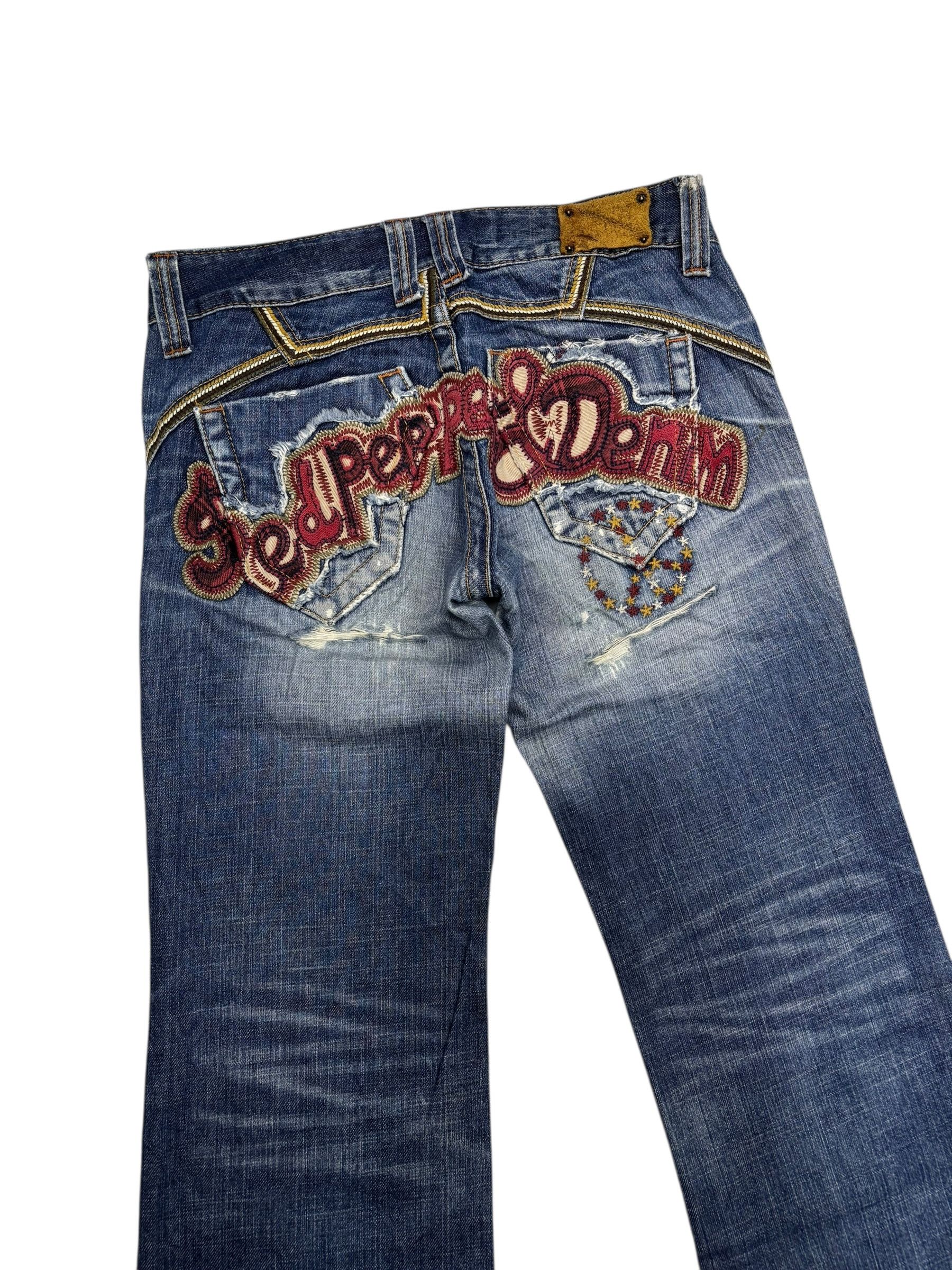 If Six Was Nine 🔥RED PEPPER FLARE JEANS DISTRESS PUNK DENIM JEANS Size US 30 / EU 46 - 5 Thumbnail