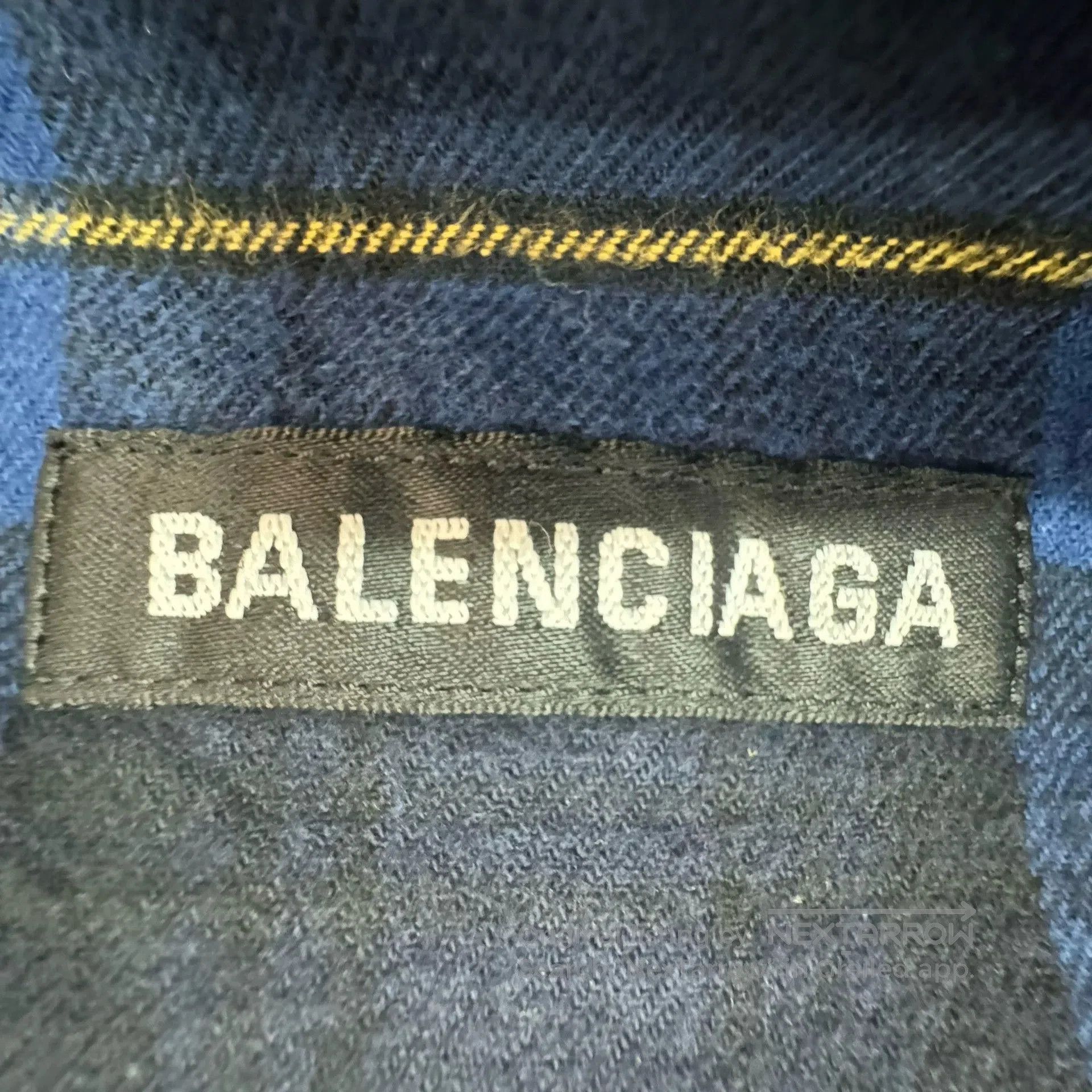 Balenciaga Balenciaga Blue Black Plaid Logo Shirt. Size US L / EU 52-54 / 3 - 6 Thumbnail