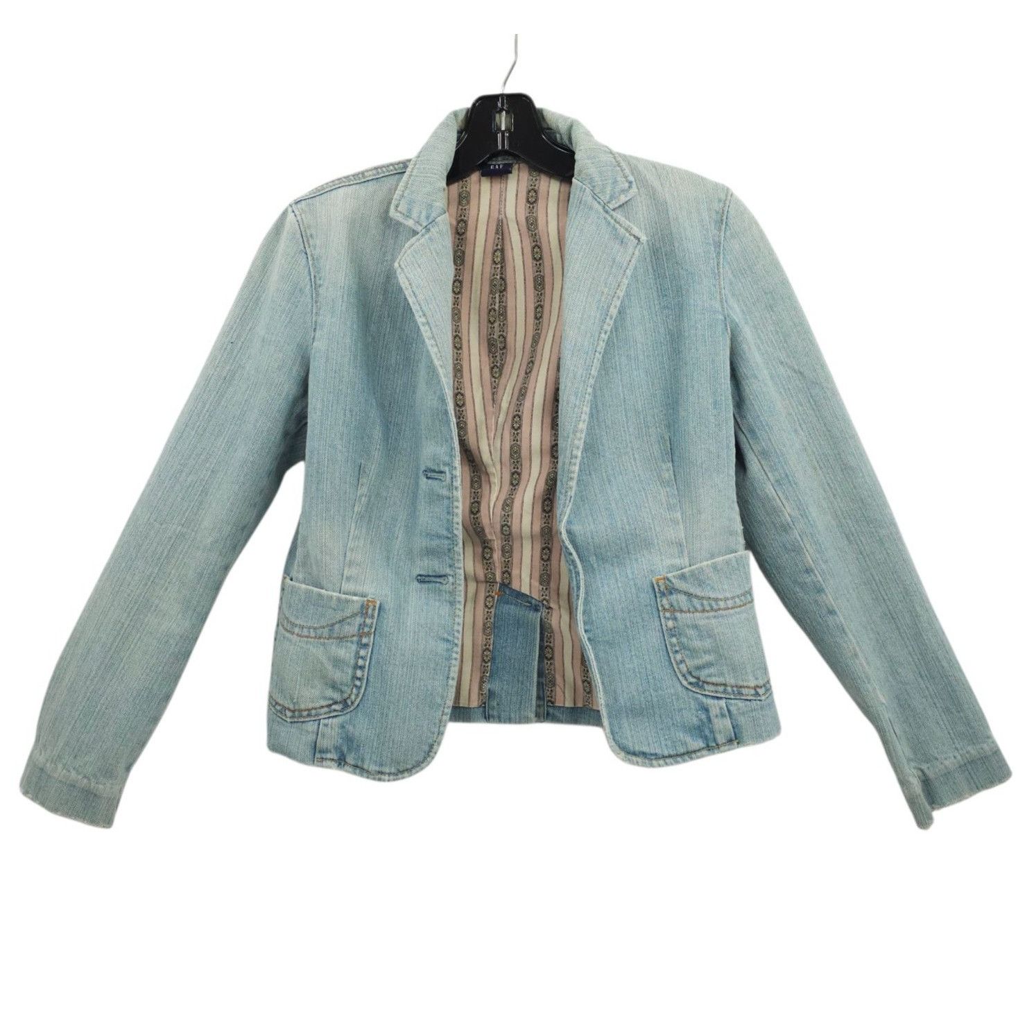 Gap GAP Denim Blazer Jacket Womens 2 READ Y2K Indie Light Wash Size XS / US 0-2 / IT 36-38 - 1 Thumbnail
