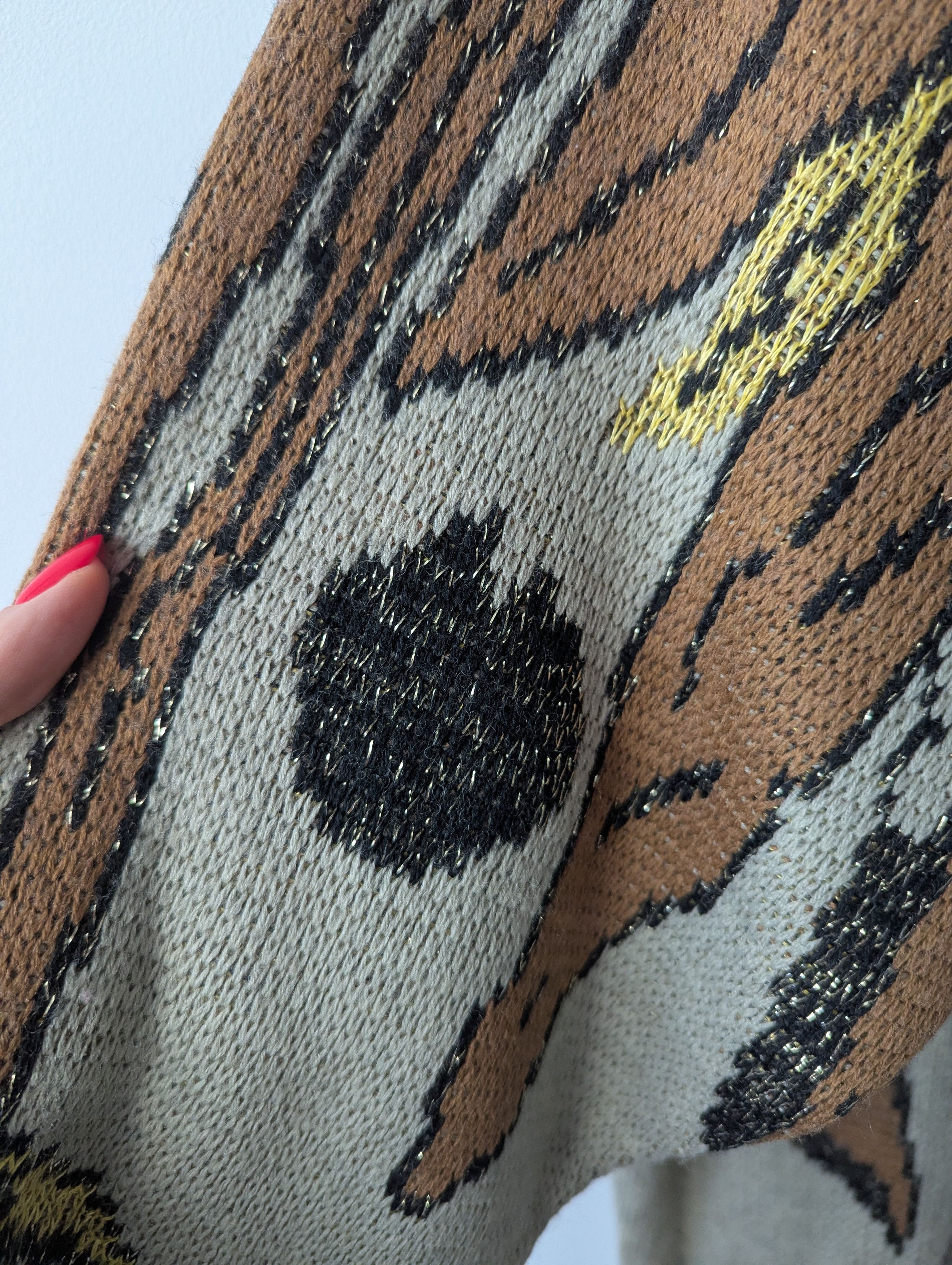 La Perla La Perla Vintage Wool Blend Long Sweater Beige Brown 80s Size L / US 10 / IT 46 - 4 Thumbnail