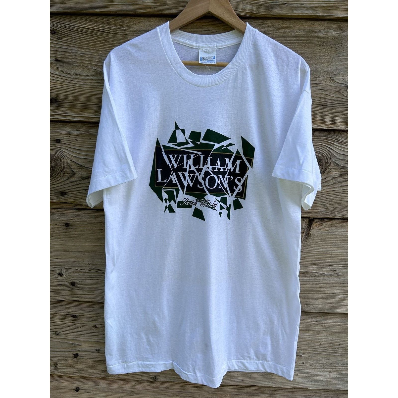 Vintage 90s Vintage Screen Stars William Lawson's Whiskey T-Shirt Size US XL / EU 56 / 4 - 1 Thumbnail