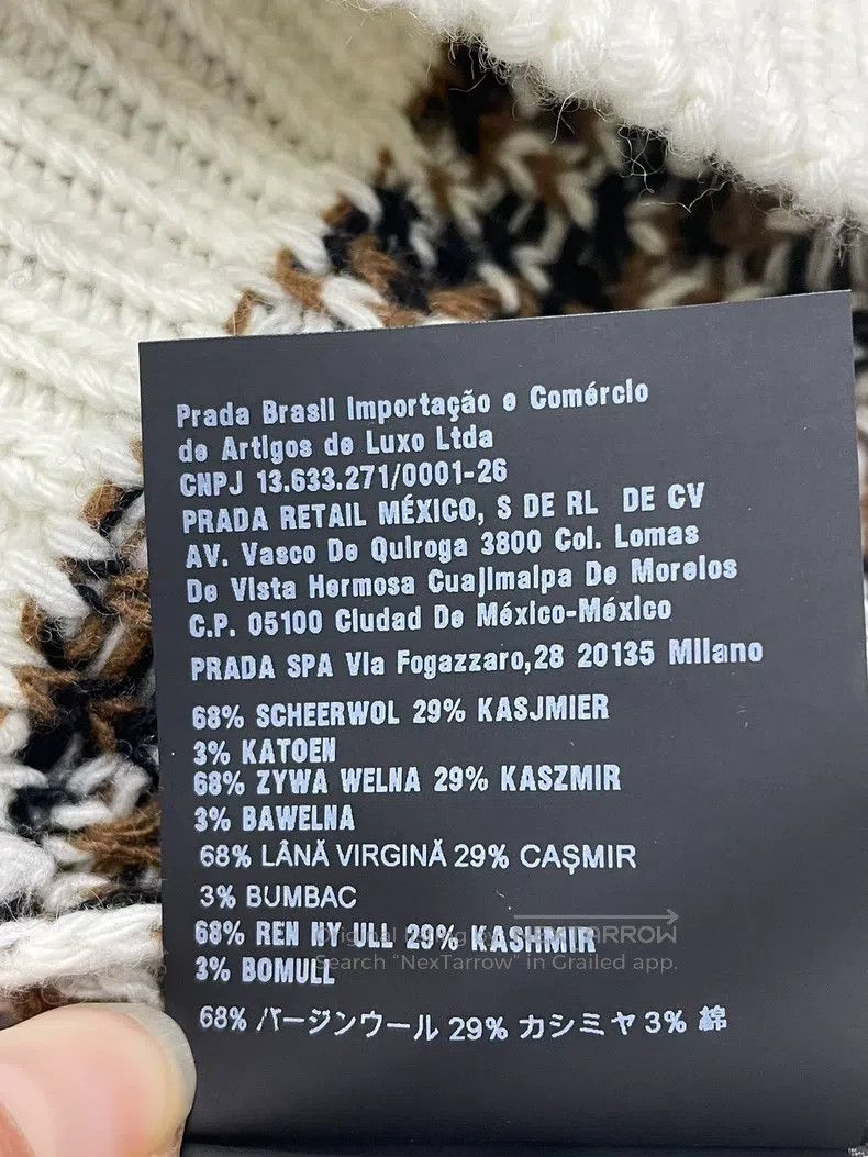 Prada Prada Turtleneck sweater with geometric pattern Size XS / US 0-2 / IT 36-38 - 6 Thumbnail