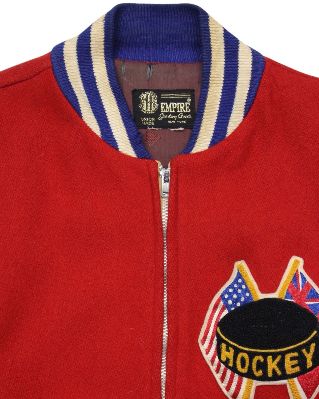 Vintage 1960S EMPIRE SPORTING GOODS HOCKEY VARSITY JACKET Size US L / EU 52-54 / 3 - 3 Thumbnail