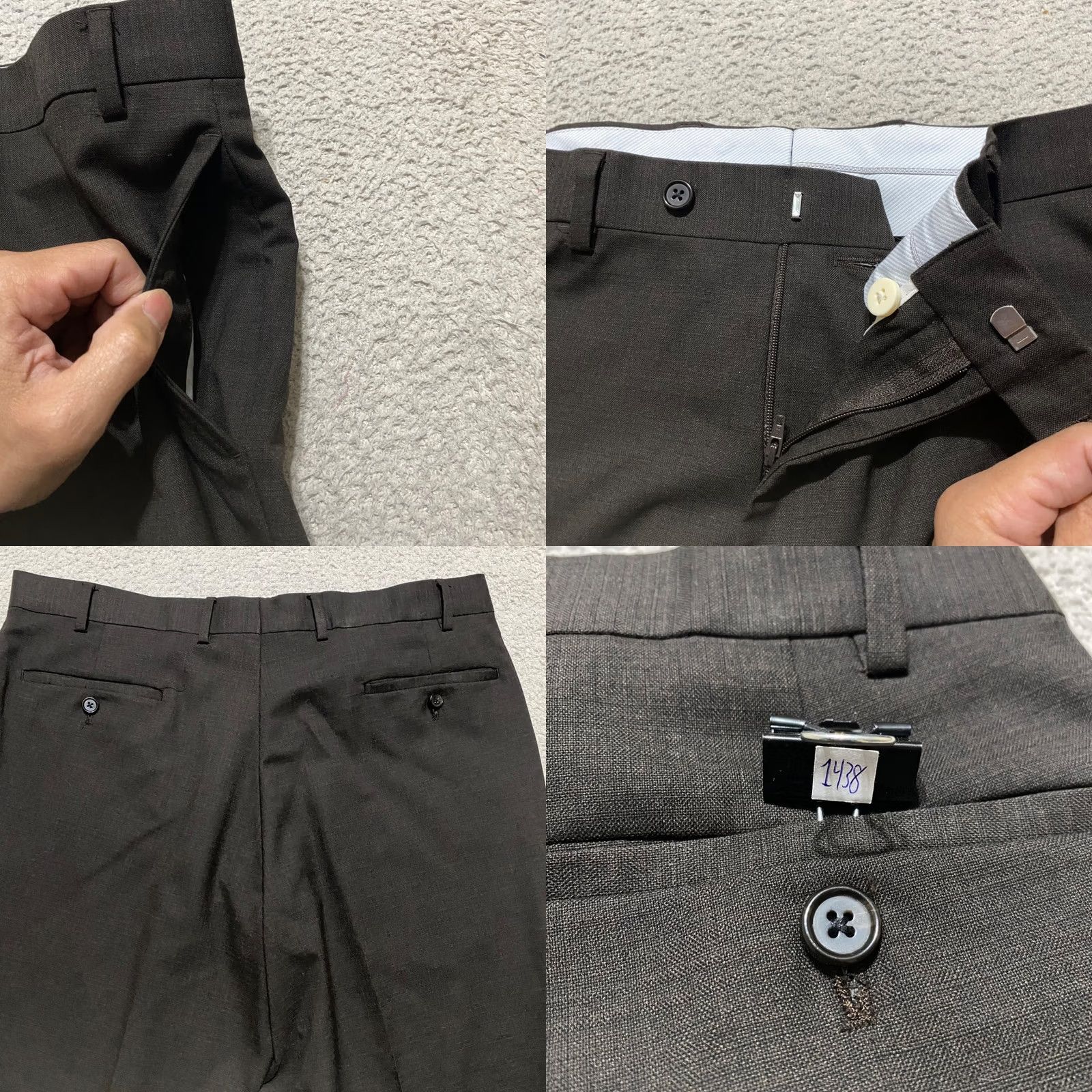 Ralph Lauren Ralph Lauren Mens Dress Pants Gray Straight 38x29 Mid Rise Size US 38 / EU 54 - 8 Thumbnail