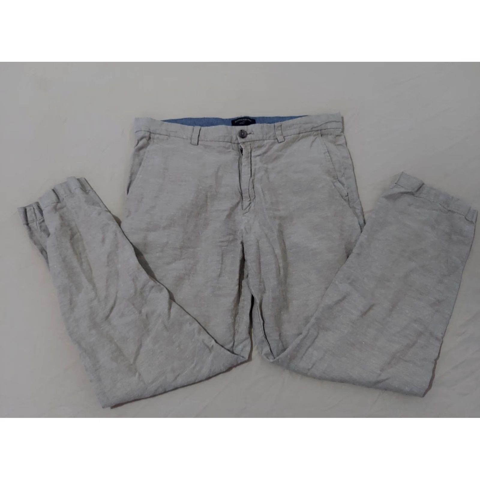 Banana Republic VINTAGE Banana Republic Pants Dress Pants Linen Beige Khaki 35x32 36x30 Mens Mens Size US 32 / EU 48 - 3 Thumbnail