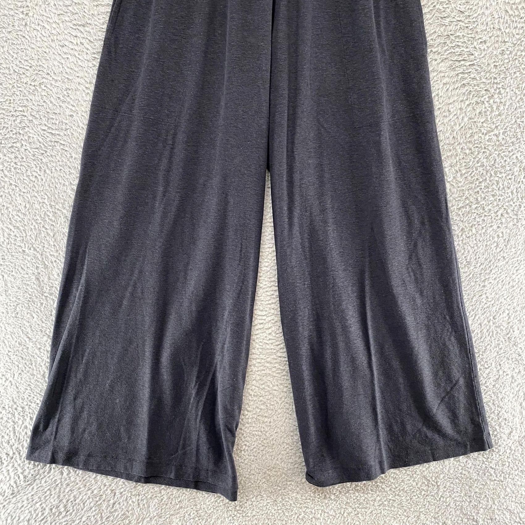 Free People FP Beach Homecoming Jumpsuit XL Smocked Bodice Linen Wide Leg Jersey Sleeveless Square Neck Beach Womens Size XL Size 40" / US 18 - 3 Thumbnail