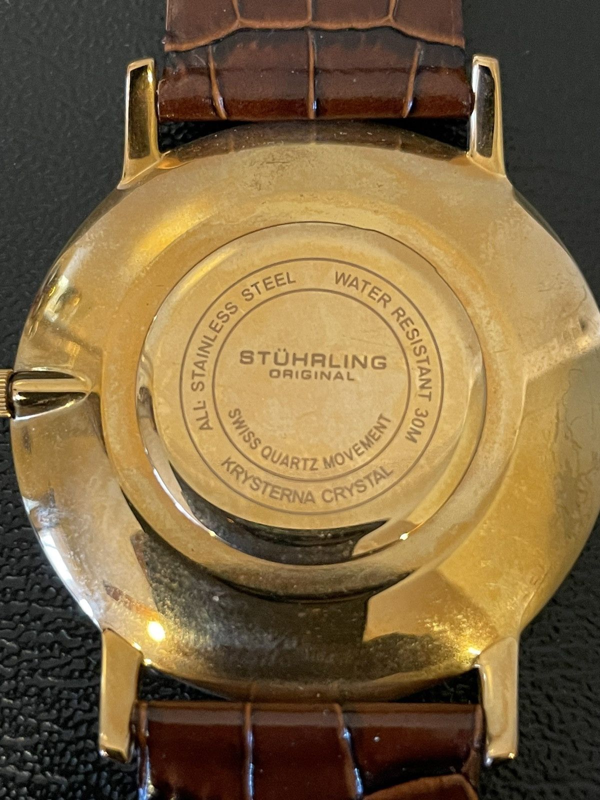 Sturhling Stuhrling Original Men’s Leather Band Watch Size ONE SIZE - 3 Thumbnail