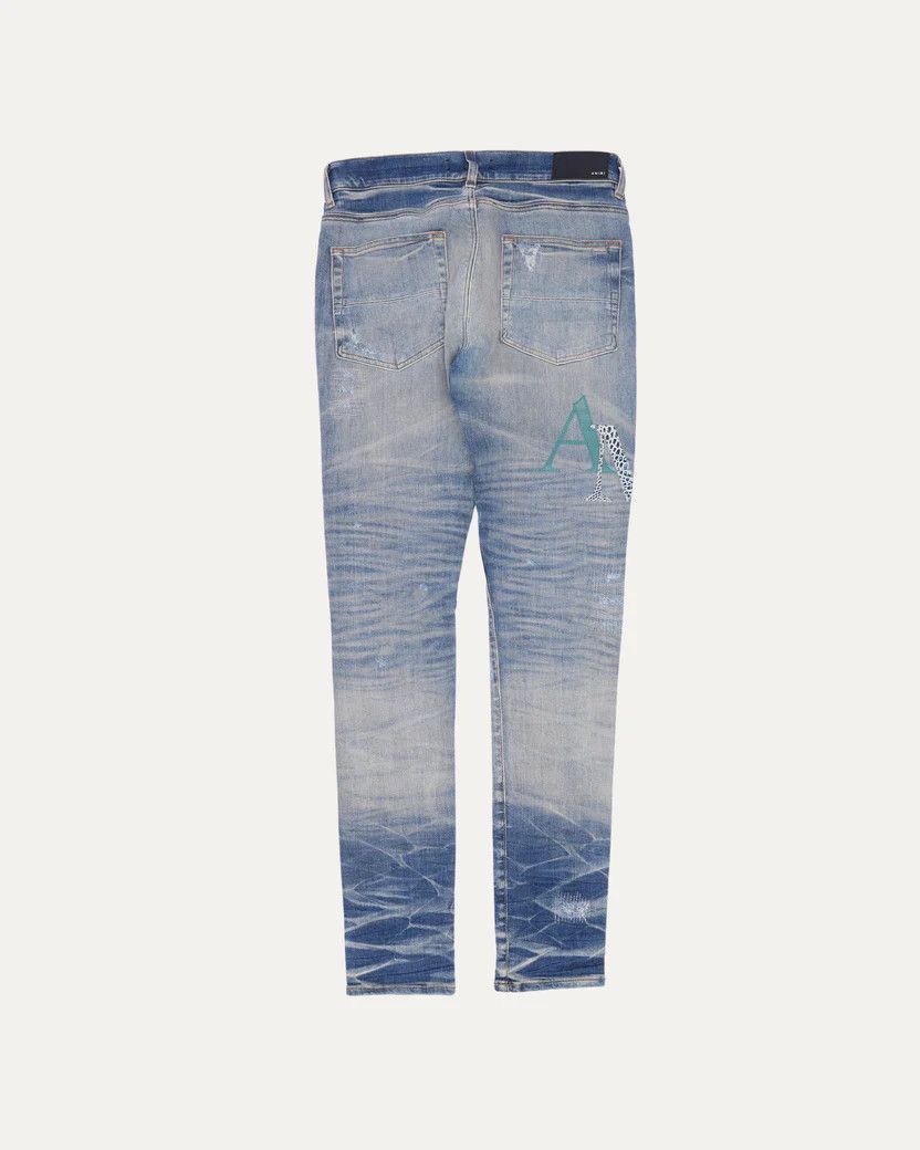 Amiri o1w1db11224 Logo Patch Jean in Blue Size US 30 / EU 46 - 2 Thumbnail