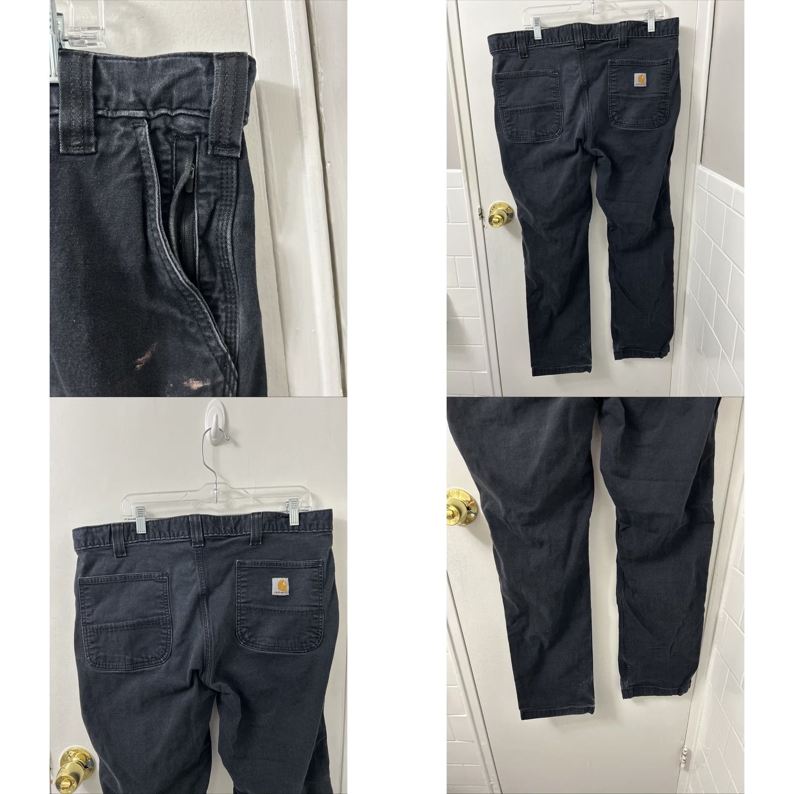 Carhartt VINTAGE Carhartt Work Pants Mens 38x30 Black Straight Fit Rugged Flex Canvas 102821-001 Size US 38 / EU 54 - 8 Thumbnail