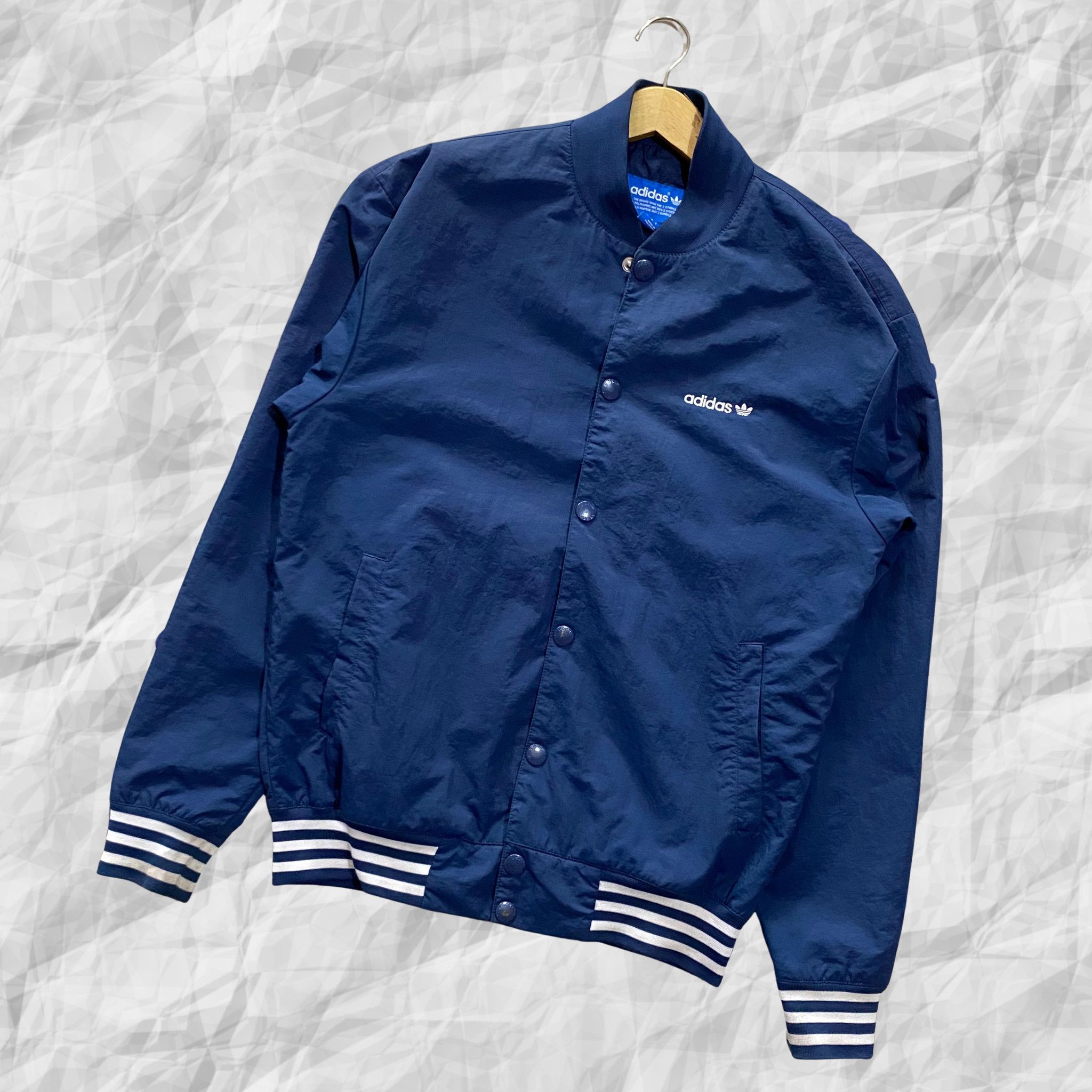 Adidas Adidas Trefoil Bomber Varsity Jacket Blue Very Good Size US M / EU 48-50 / 2 - 1 Thumbnail