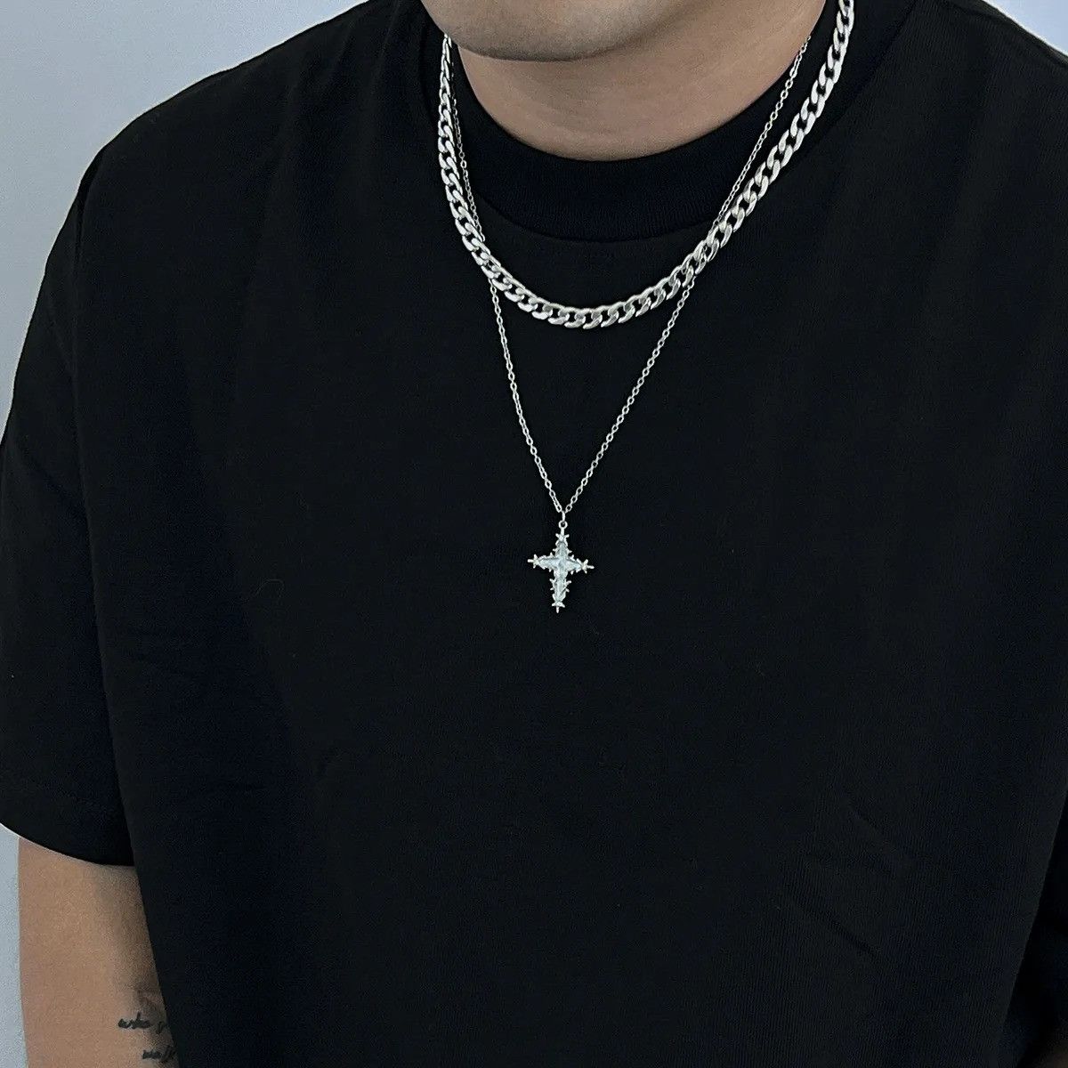 Vintage Cross Star Pendant Necklace Size ONE SIZE - 4 Thumbnail