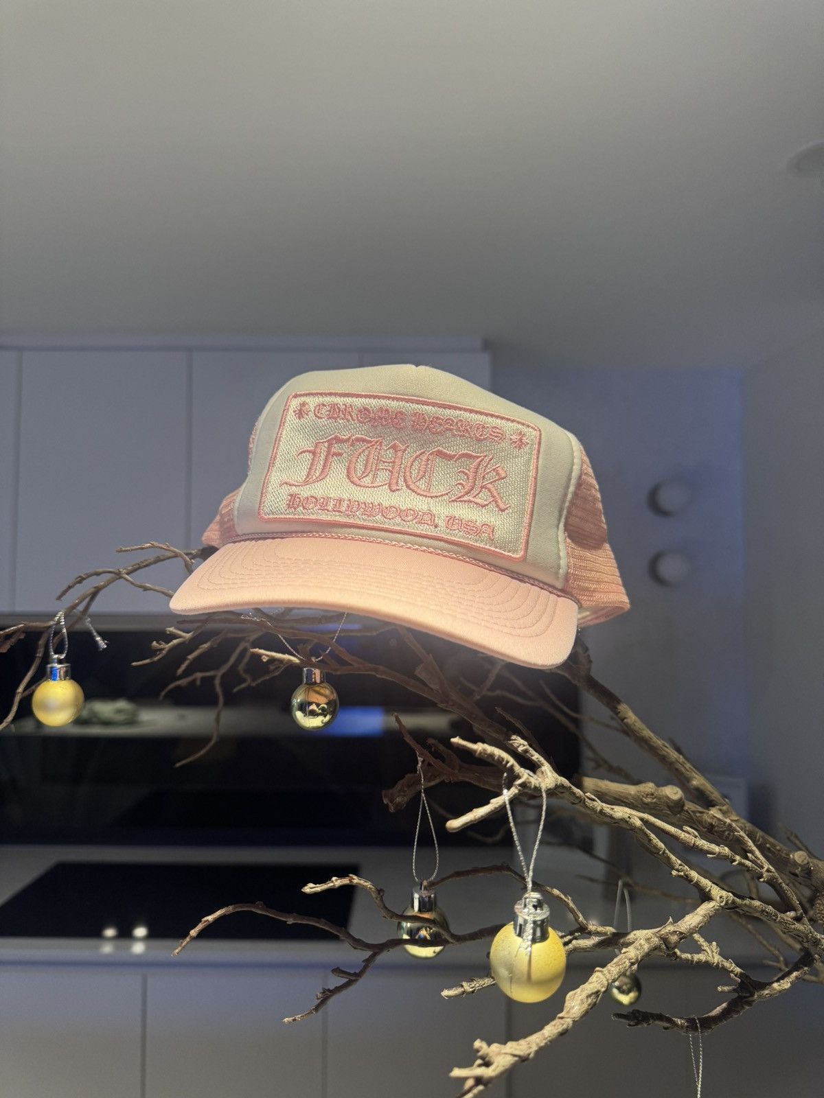 Chrome Hearts Chrome Hearts Pink F*ck Trucker Hat Size ONE SIZE - 1 Thumbnail