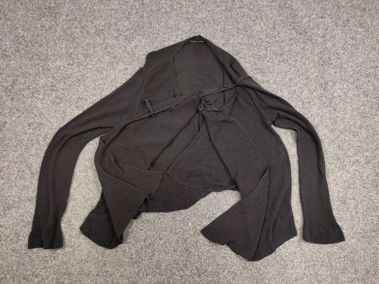 hannes roether Hannes Roether Design Gray Light Long sleeve Wrap Cardigan Size M / US 6-8 / IT 42-44 - 12 Thumbnail