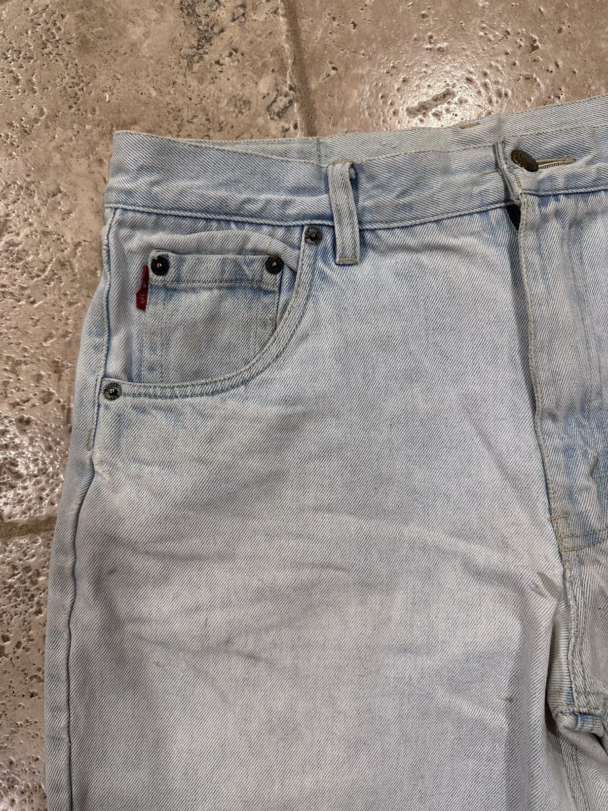 Bugle Boy × Vintage Vintage Bugle Boy Painter Light Wash Denim Jean Shorts Jorts Size US 34 / EU 50 - 3 Thumbnail