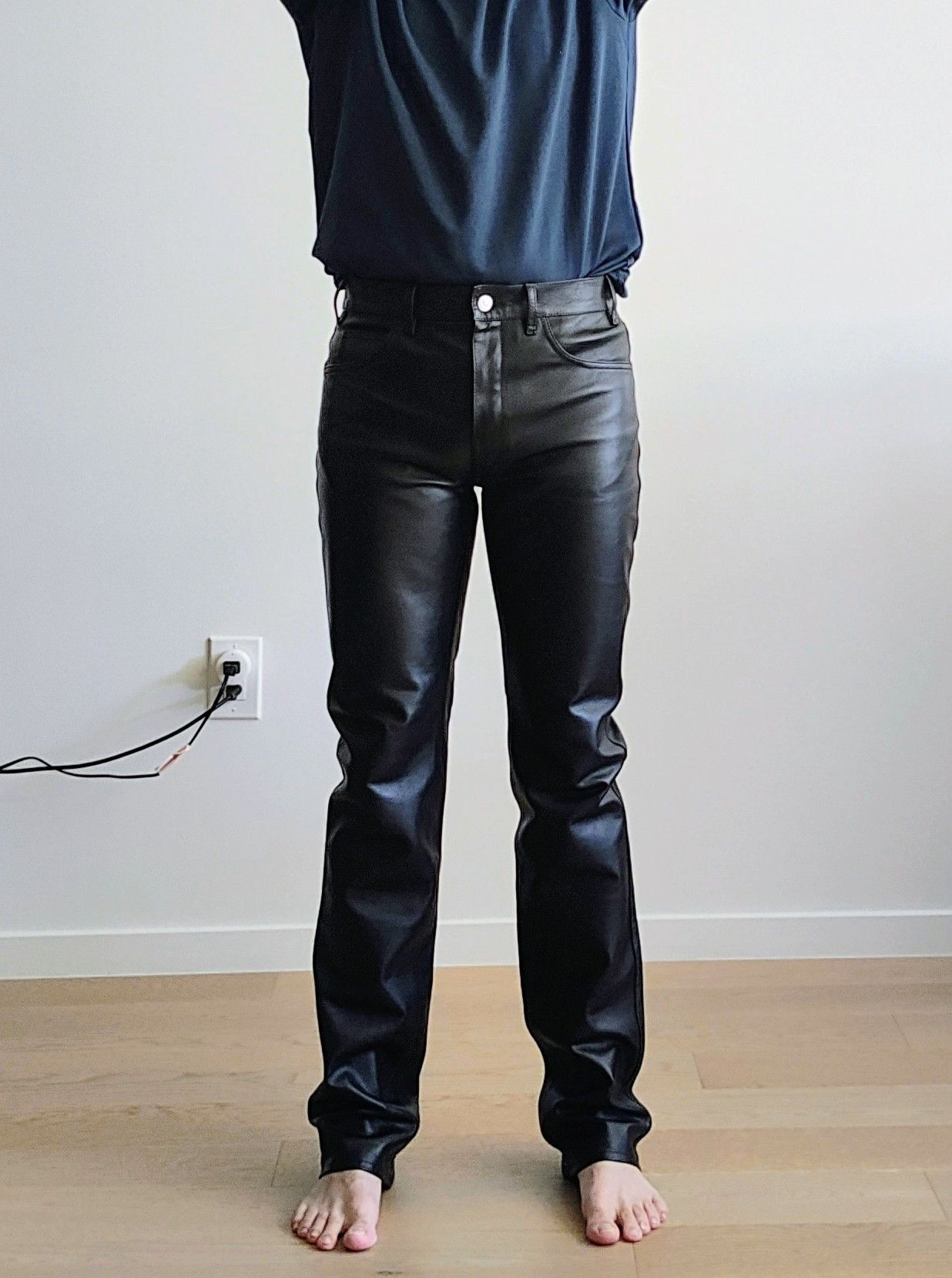 Celine × Hedi Slimane Soft Leather Pants (Made in Italy) - Black - 29 US Size US 29 - 13 Thumbnail