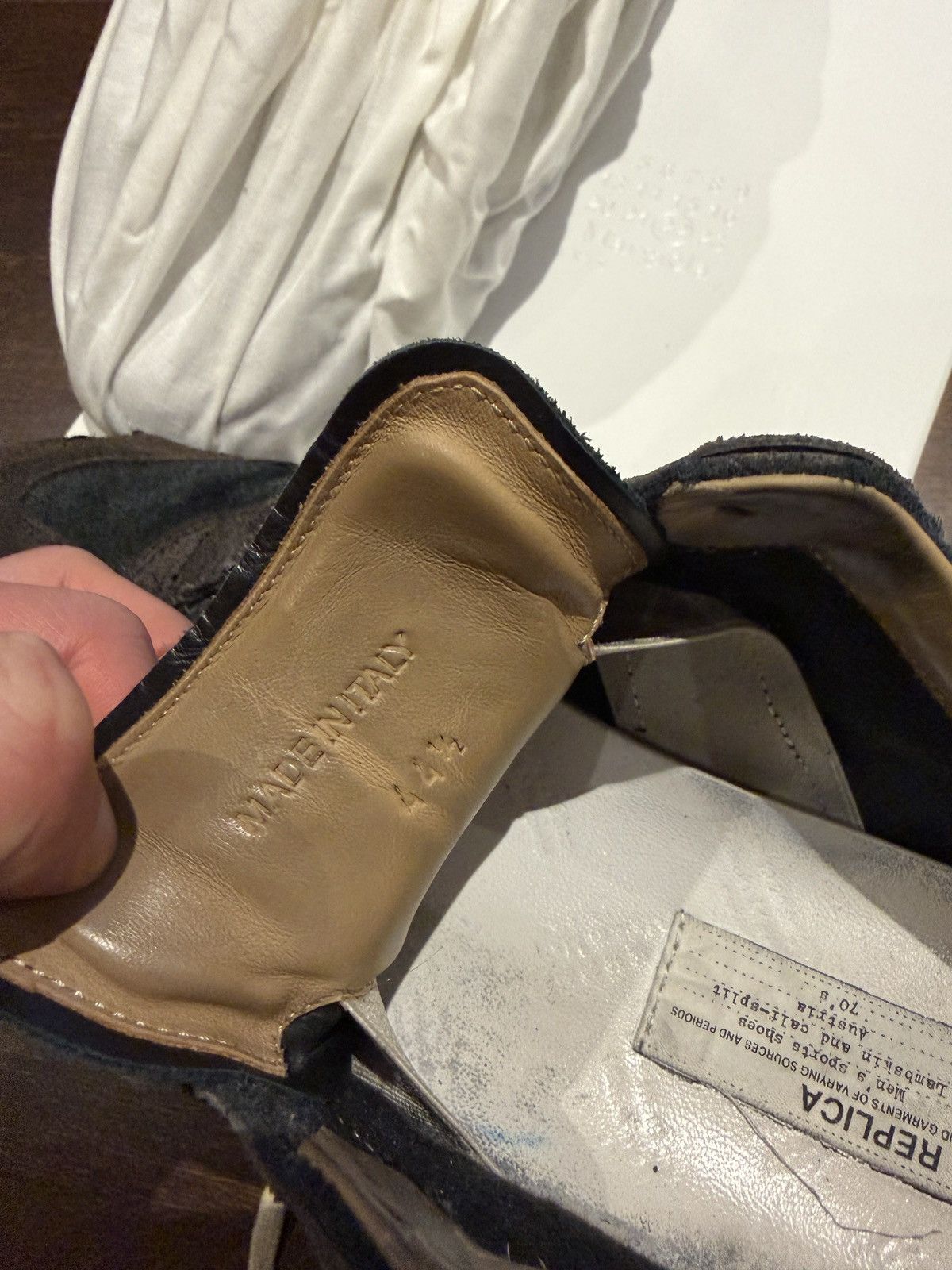 Maison Margiela Pre-distressed Maison Margiela Suede Replica GAT Black Gum Size US 11 / EU 44 - 14 Thumbnail