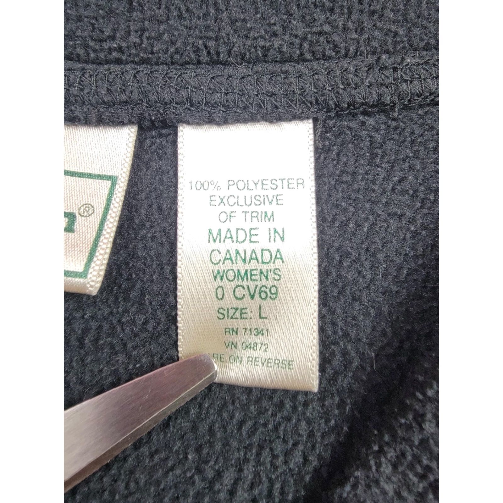Vintage LL Bean Pullover Womens Large Fleece V Neck Long Sleeve Warm Outdoors Hiking Size L / US 10 / IT 46 - 3 Thumbnail