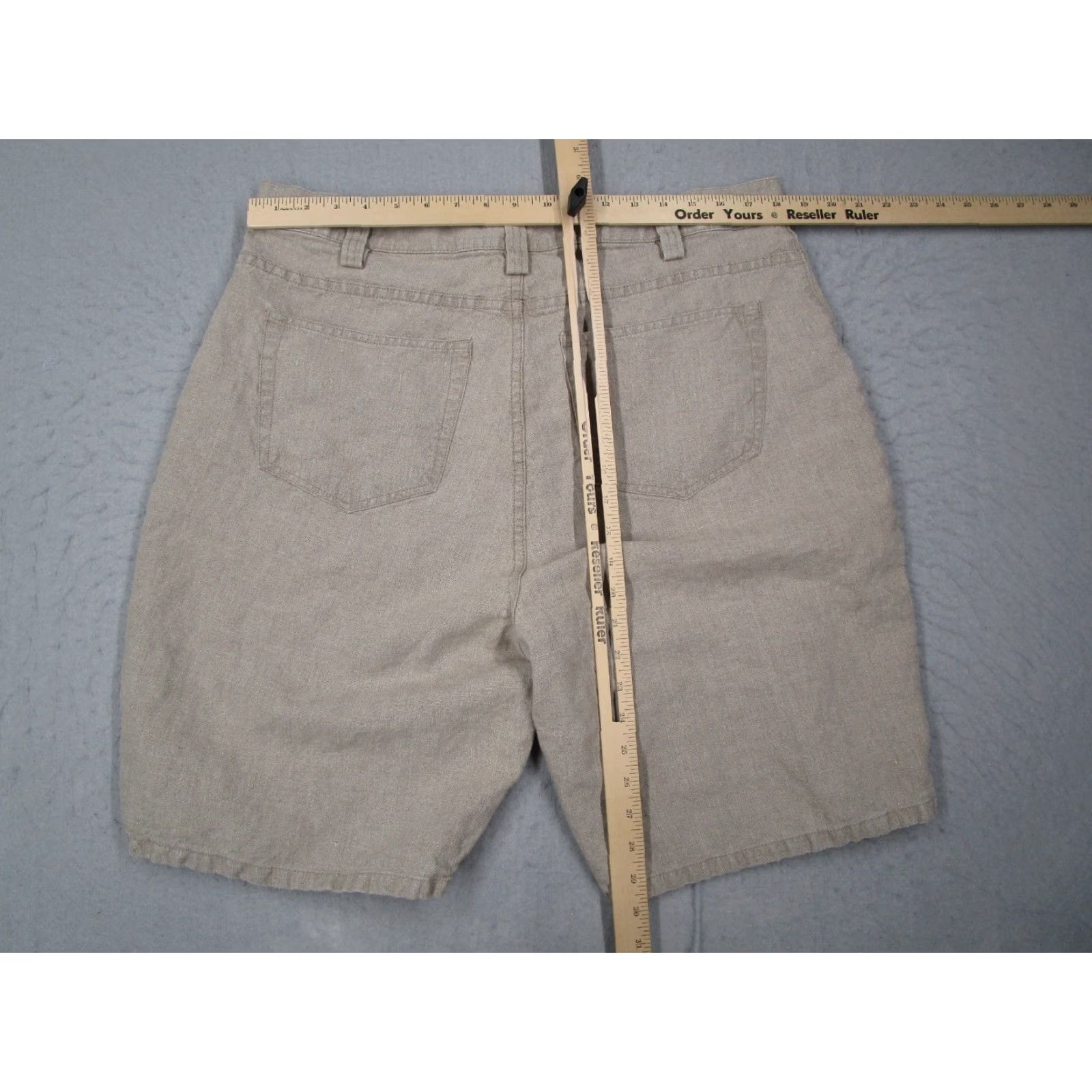 Gap VINTAGE Gap Shorts Mens 38 Beige Linen Casual 9" Walk Travel Golf Y2K Size US 38 / EU 54 - 5 Thumbnail