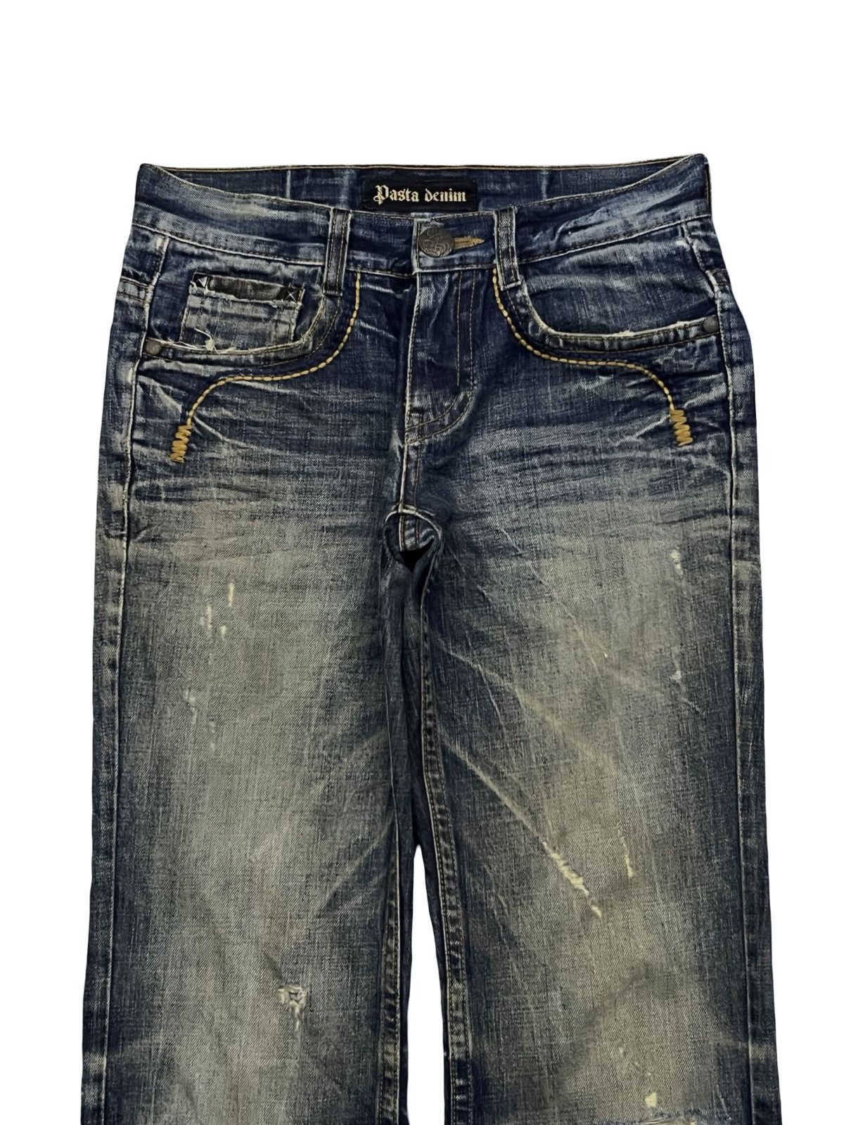 Japanese Brand Vintage Pasta Denim Jeans | Vintage Faded Wash | W31 Size US 31 - 6 Thumbnail