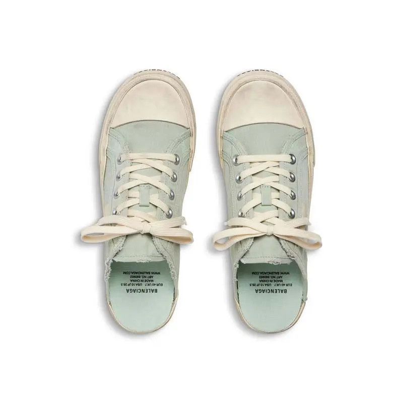 Balenciaga o1s1rm0725 Paris Mules in Light Blue/Beige Size US 10 / IT 40 - 3 Thumbnail