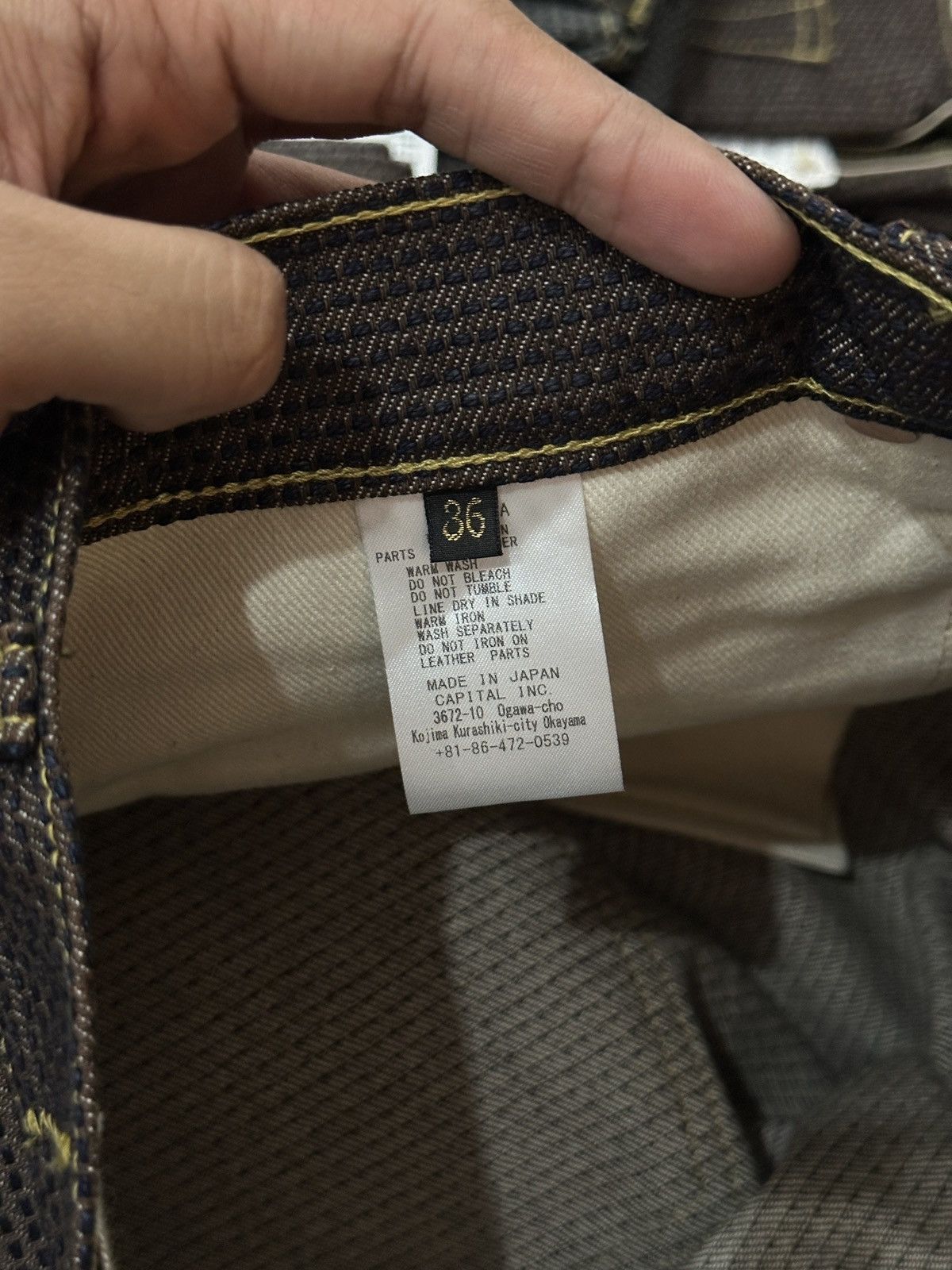 Kapital Kountry Kapital Century 5P Monkey cisco denim "Brown" size 36 Size US 36 / EU 52 - 5 Thumbnail