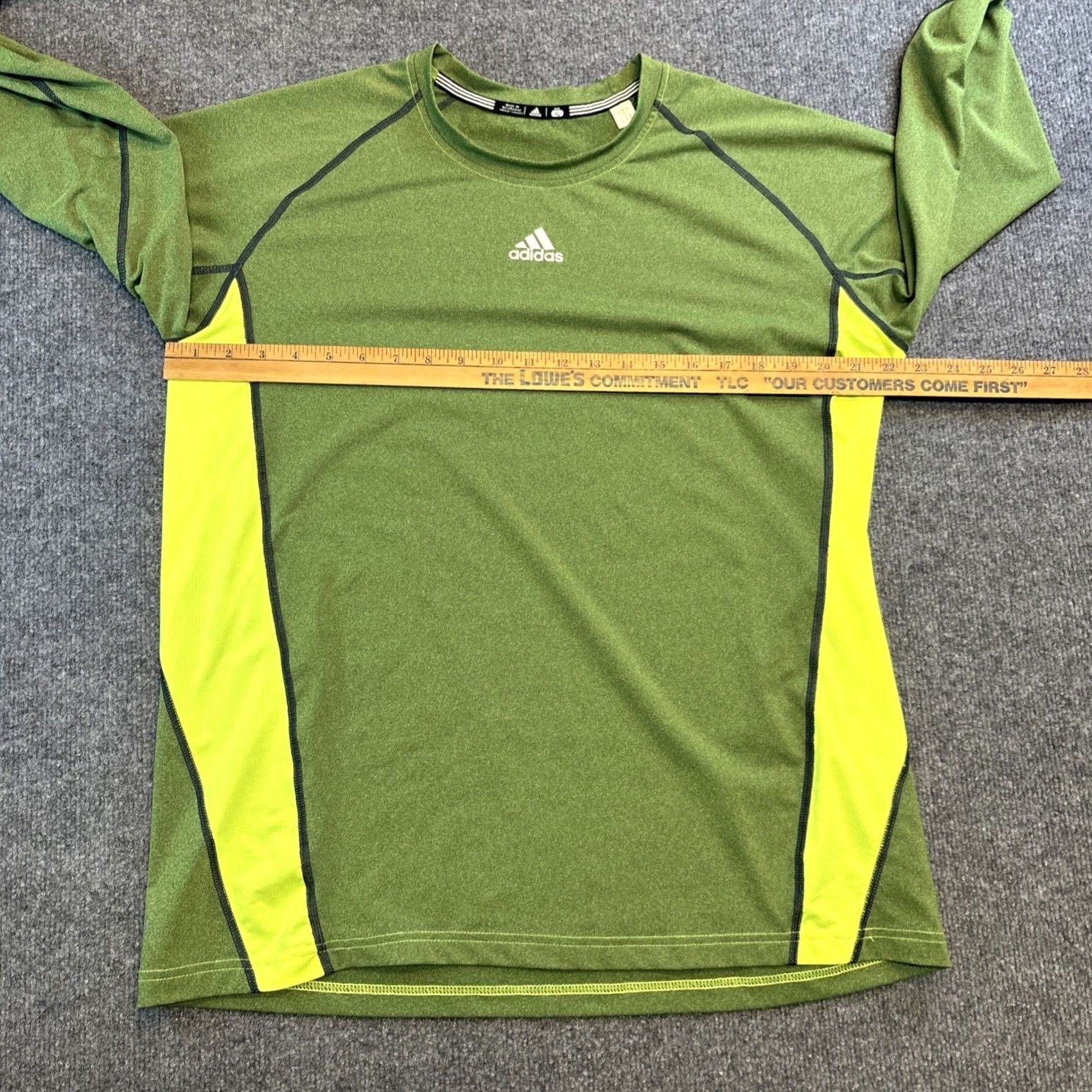 Adidas Adidas Shirt Jersey Long Sleeve Neon Green Colorblock XL Mens Sportswear Size US XL / EU 56 / 4 - 4 Thumbnail