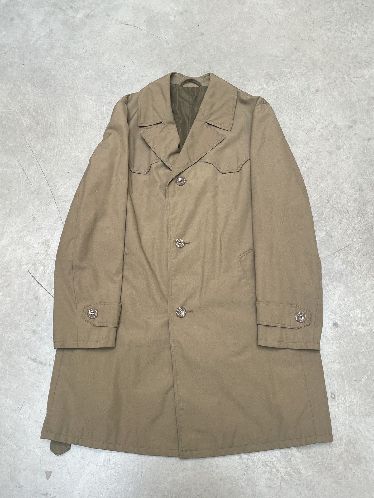 Vintage Vintage ODETA Trench Coat 60s 70s Belted Khaki Size US L / EU 52-54 / 3 - 2 Thumbnail
