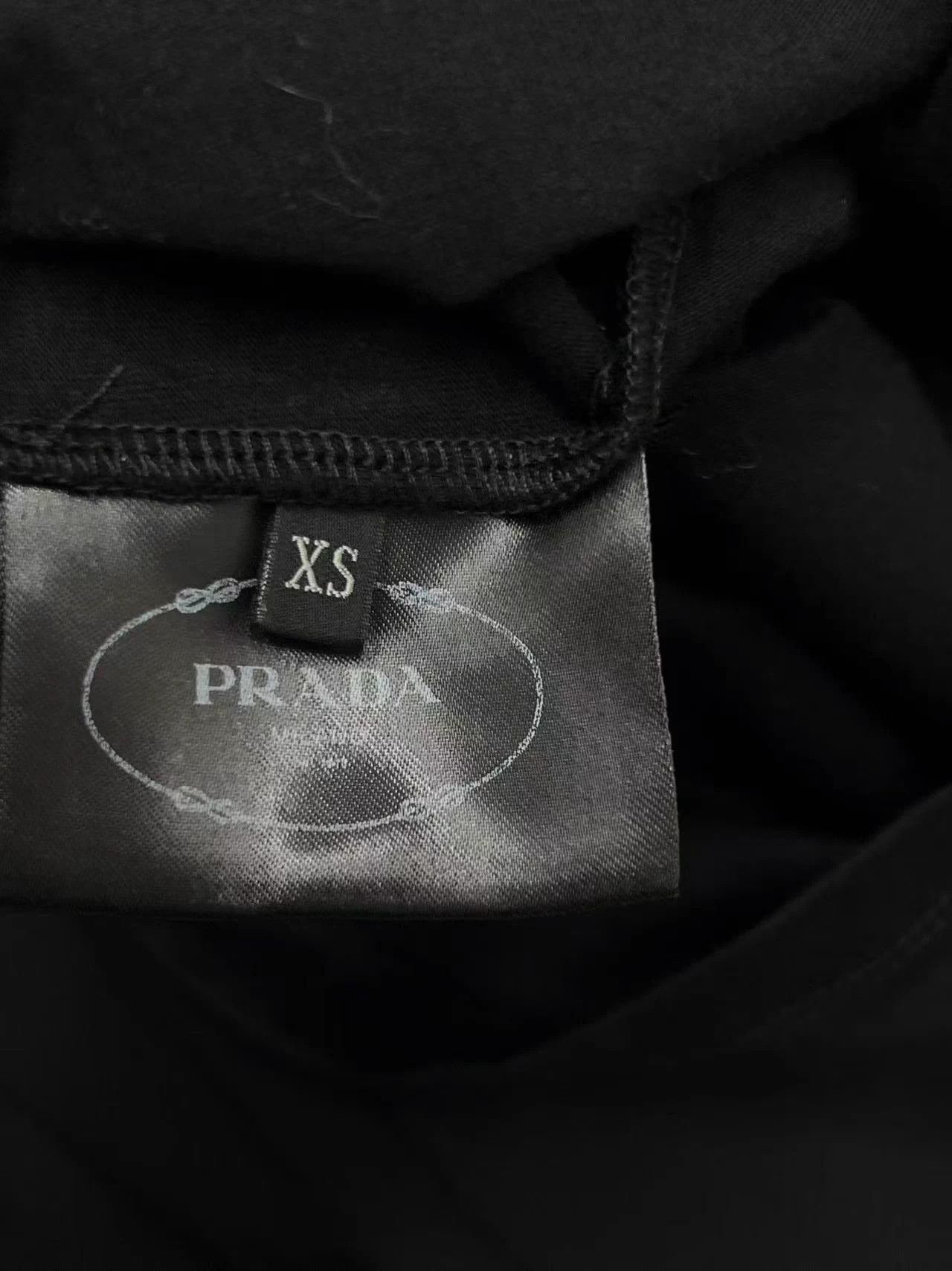 Prada Prada Black Crystal Triangle Logo Short Sleeve T-Shirt XS Size XS / US 0-2 / IT 36-38 - 5 Thumbnail