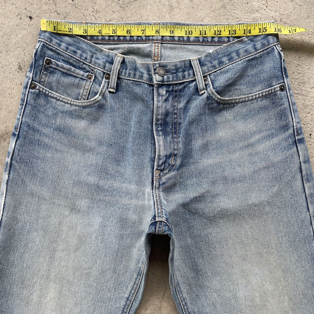 Japanese Brand Vintage Edwin Made In Japan Distressed Faded Jeans Pants W32 Size US 32 / EU 48 - 5 Thumbnail