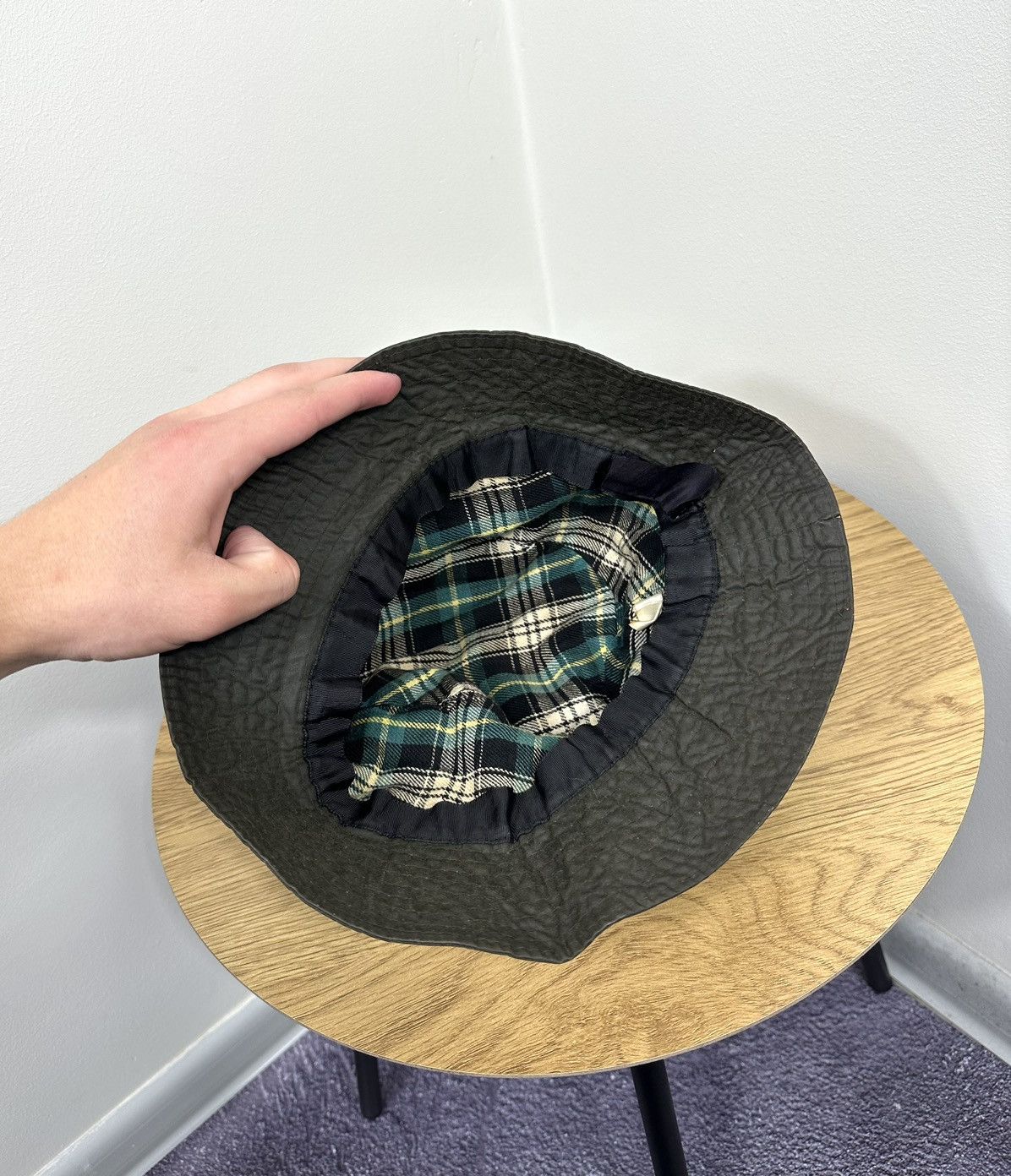 Barbour Vintage Barbour Made In England Archival Waxed Bucket Hat Size ONE SIZE - 2 Thumbnail