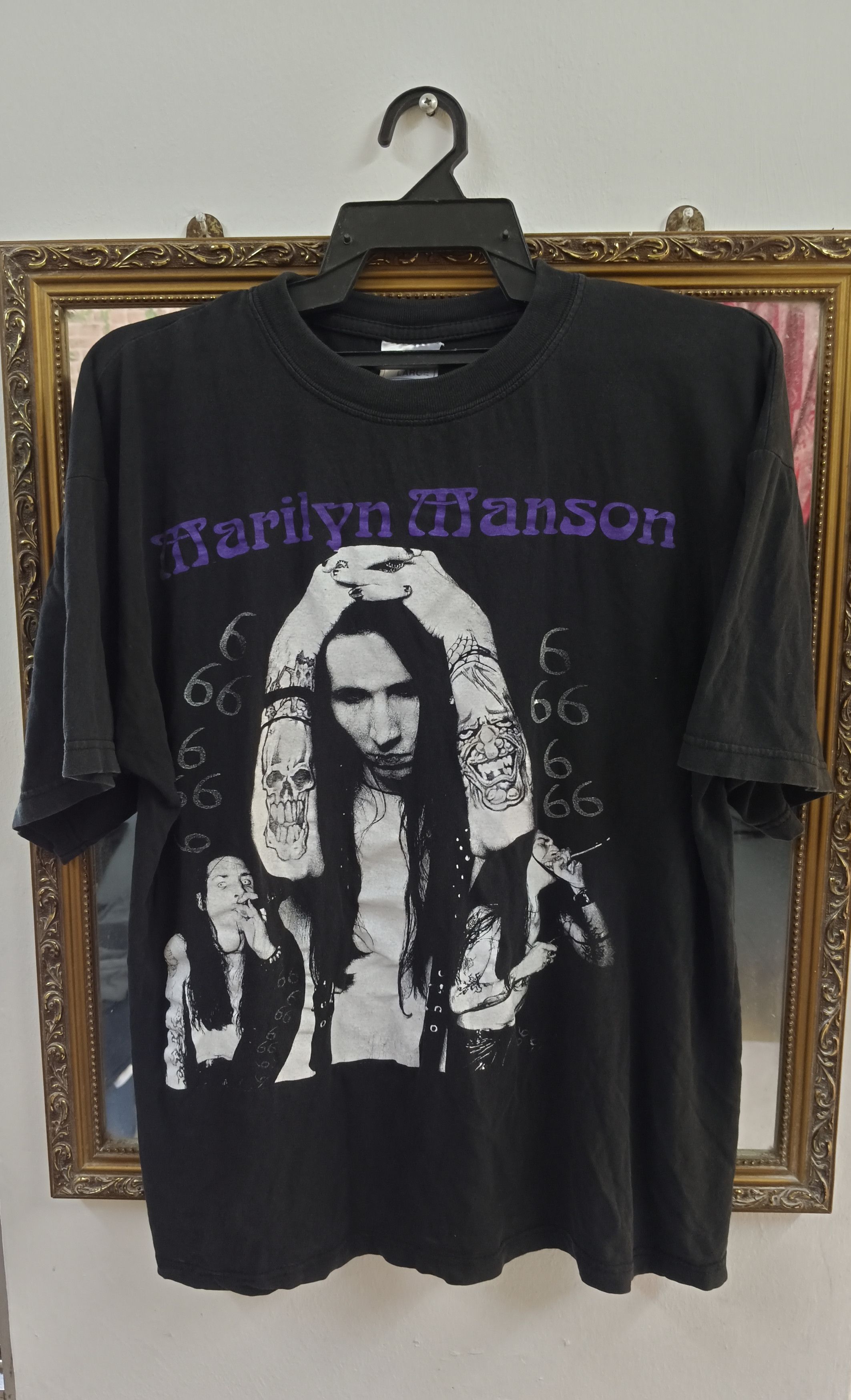 Band Tees VINTAGE 90s DISTRESSED MARLIYN MANSON T SHIRT Size US L / EU 52-54 / 3 - 1 Thumbnail