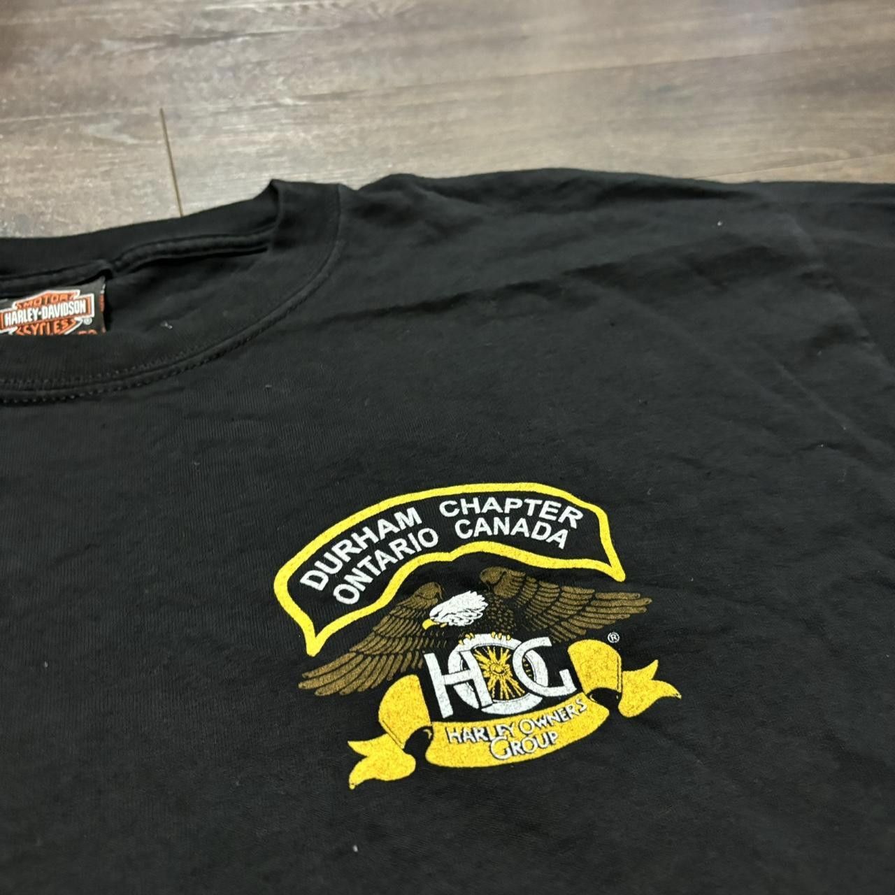 Designer vintage Harley Davidson Durham chapter Ontario t shirt XL Size US XL / EU 56 / 4 - 1 Thumbnail