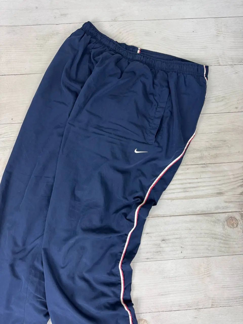 Nike Vintage Nike Track Pants Track 00s Swoosh Striped Nylon Y2K Size US 32 / EU 48 - 2 Thumbnail