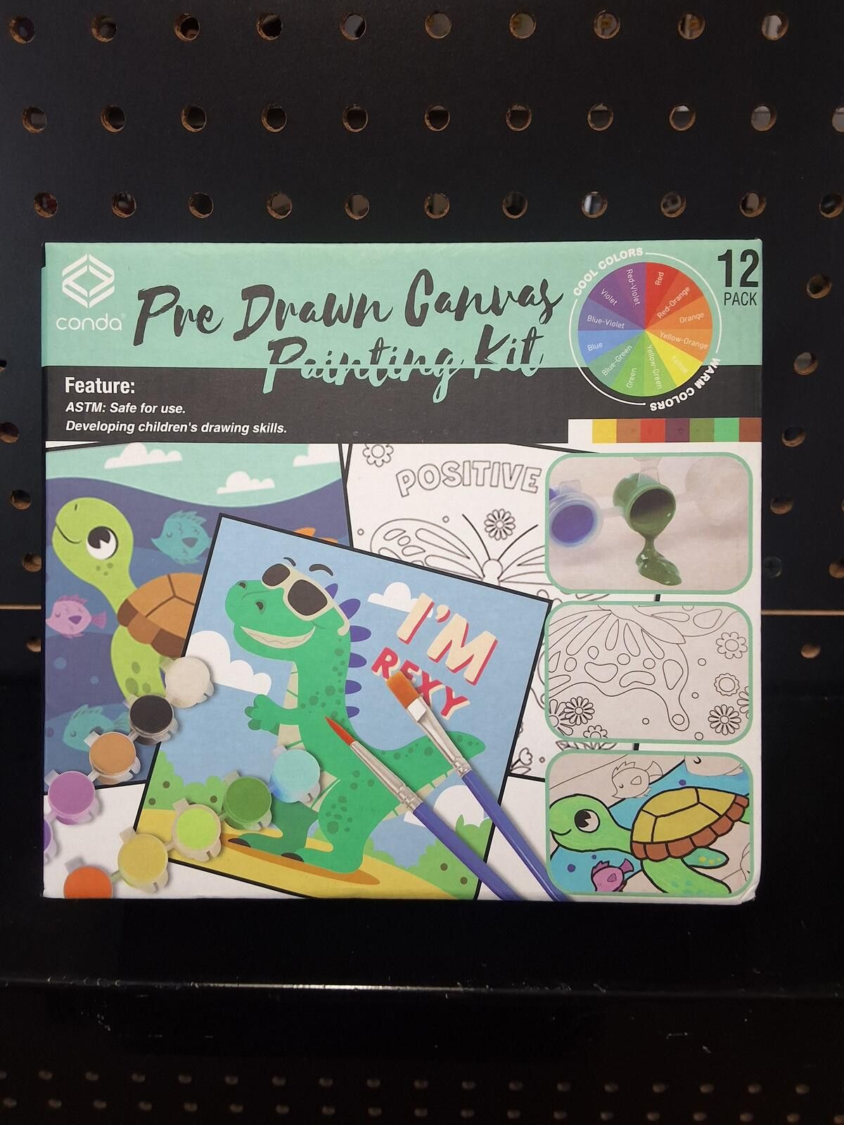 Jasper Conran Conda Pre Drawn Canvas Painting Kit - 12 Pack Fun Art Set Size ONE SIZE - 1 Thumbnail
